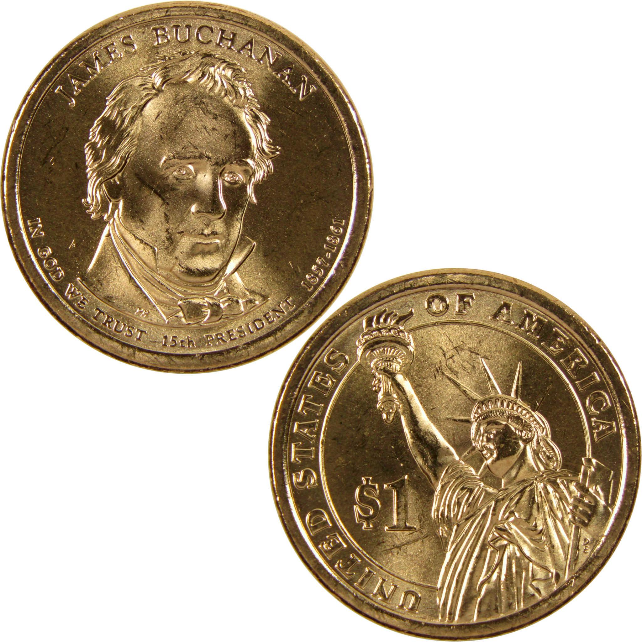 2010 D James Buchanan Presidential Dollar BU Uncirculated $1 Coin