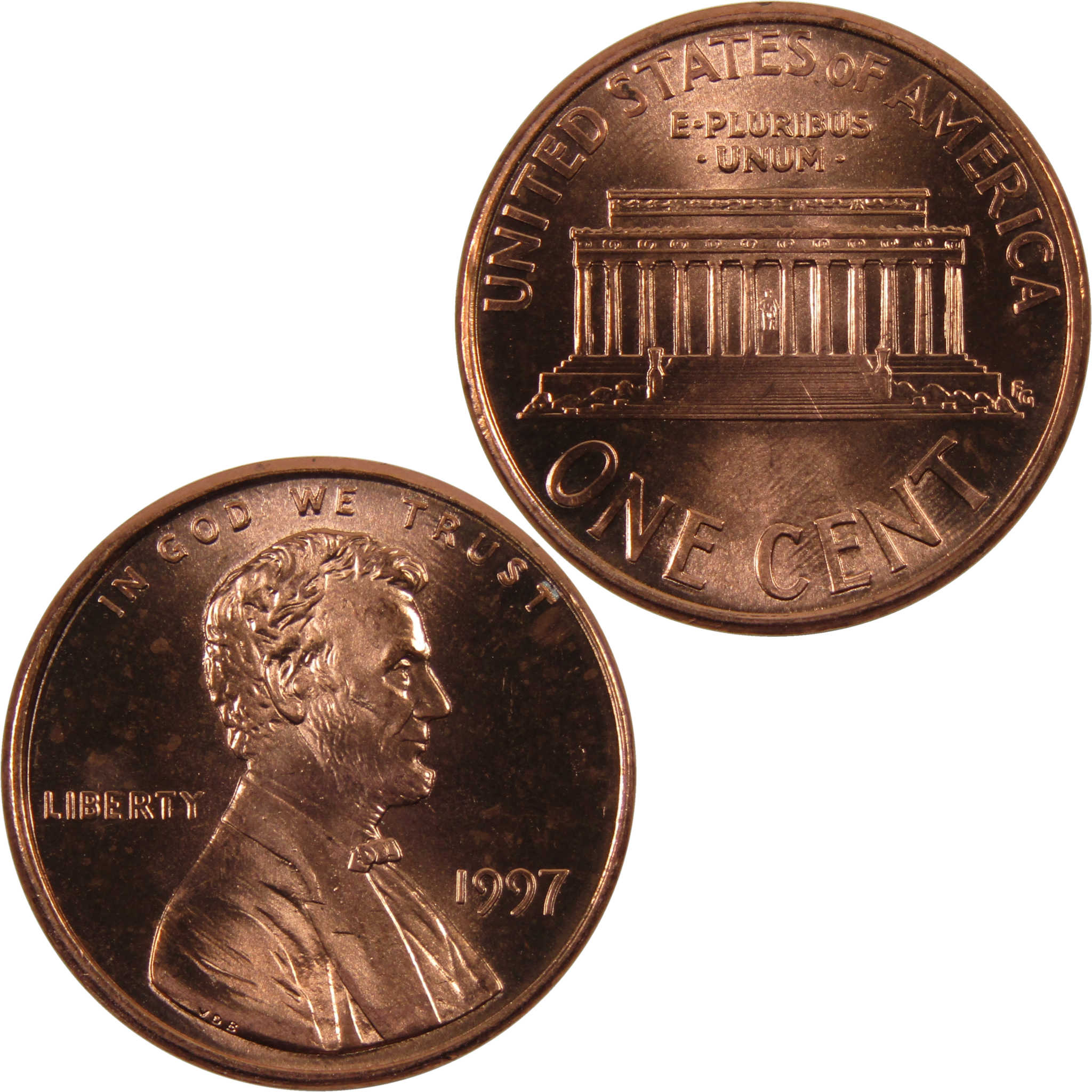 1997 Lincoln Memorial Cent BU Uncirculated Penny 1c Coin