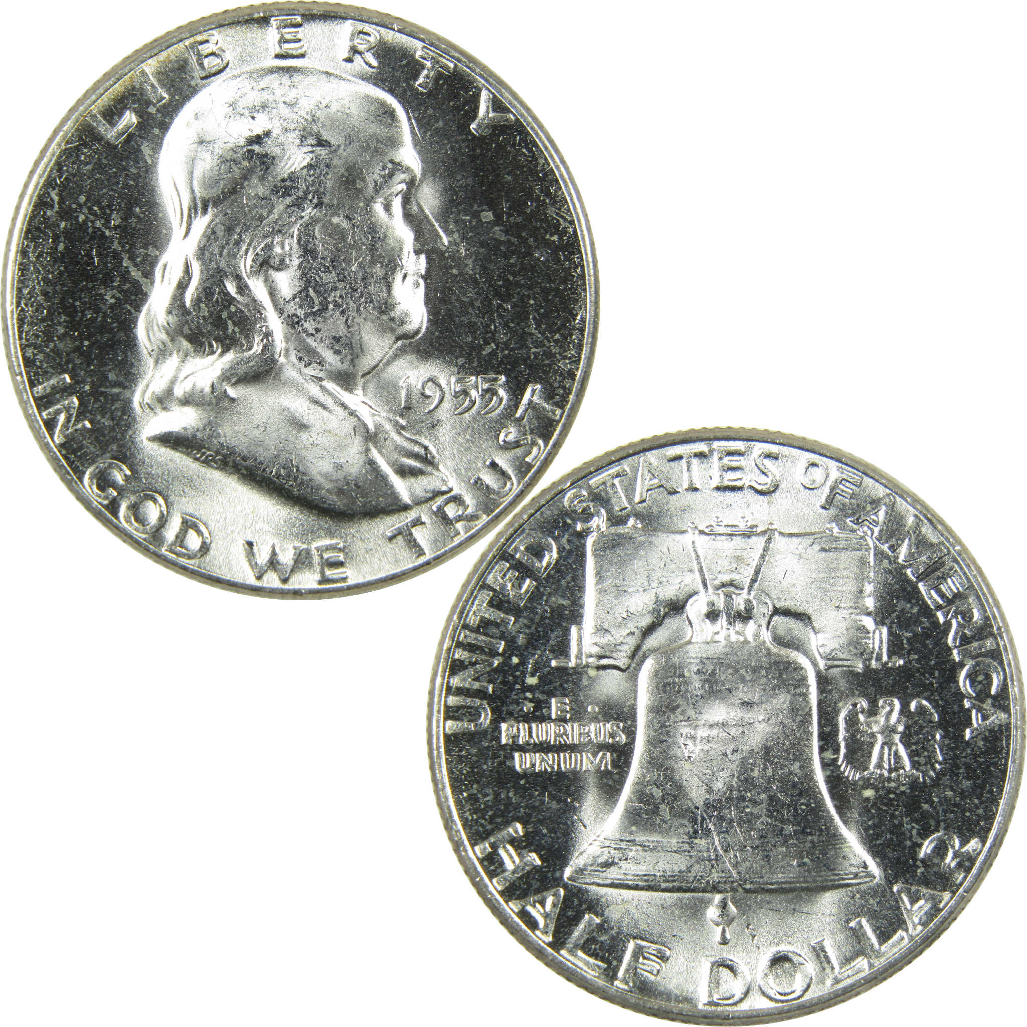 1955 Franklin Silver Half Dollar Uncirculated Mint State 50c Coin