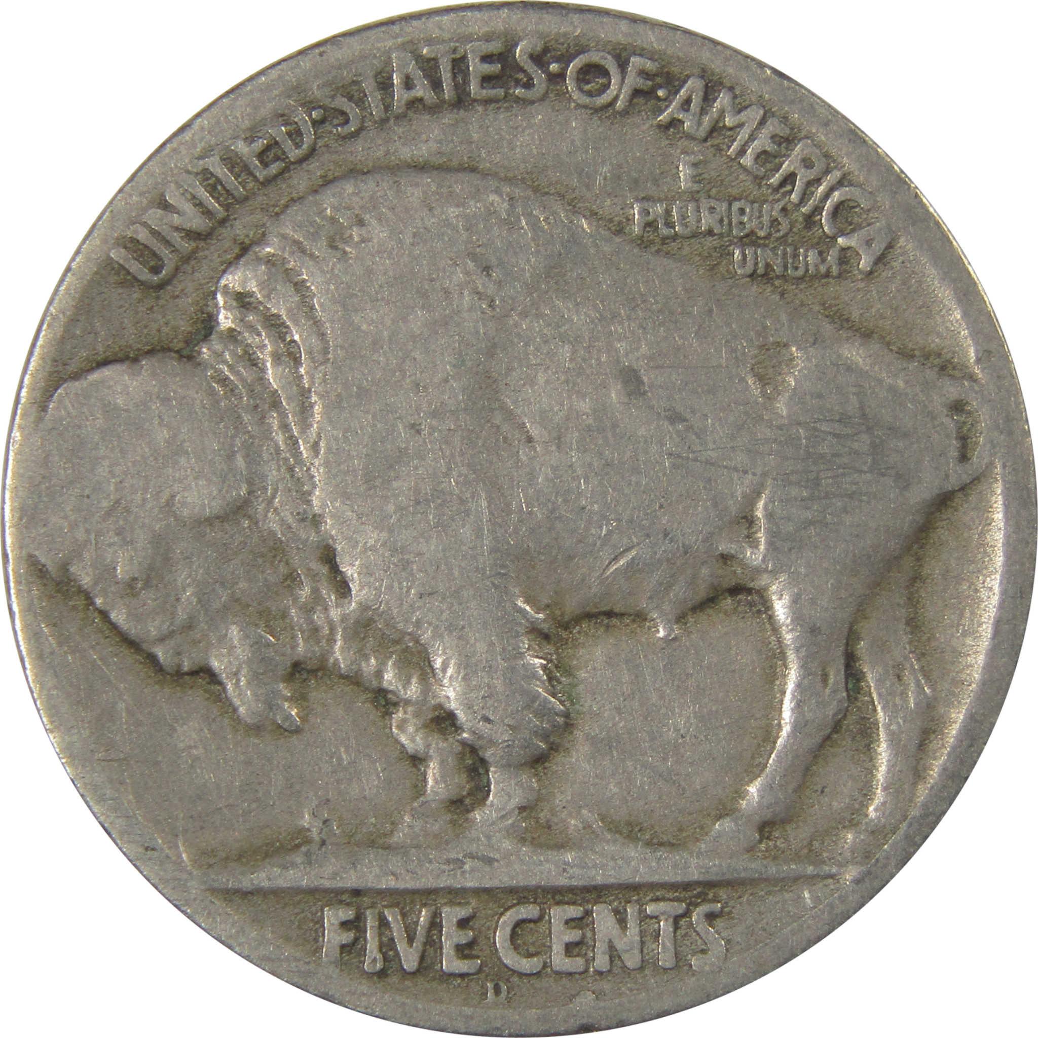 1924 D Indian Head Buffalo Nickel AG About Good 5c Coin SKU:I24022