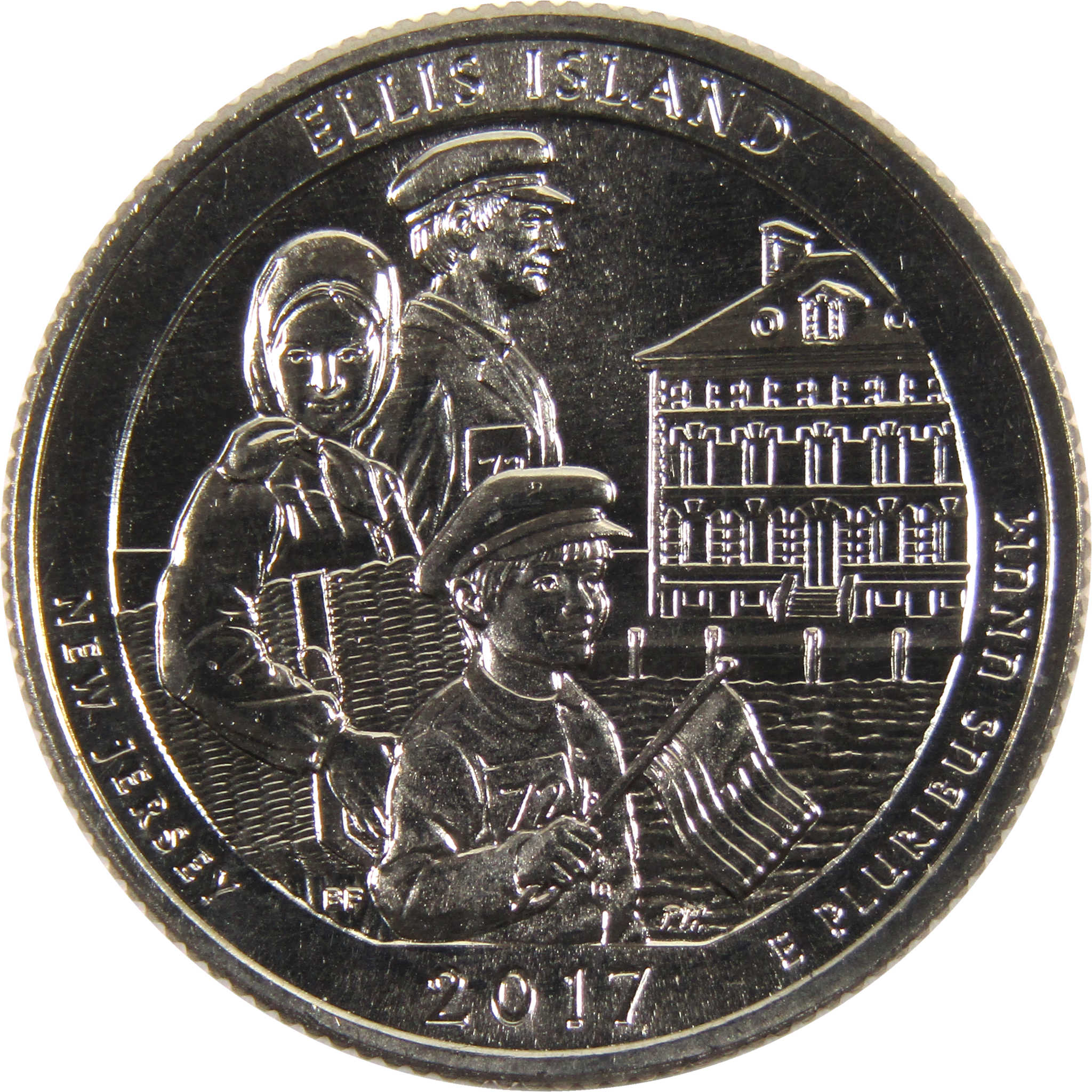 2017 S Ellis Island National Park Quarter BU Uncirculated Clad Coin