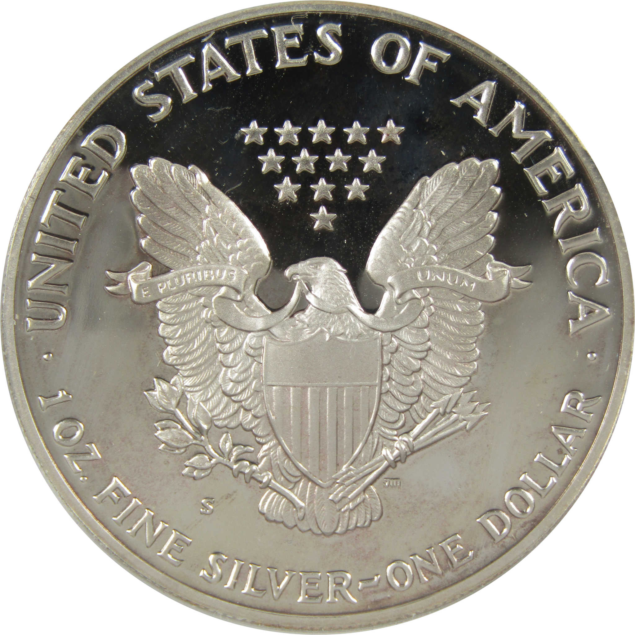 1990 S American Eagle Dollar 1 oz .999 Silver $1 Proof SKU:CPC4354