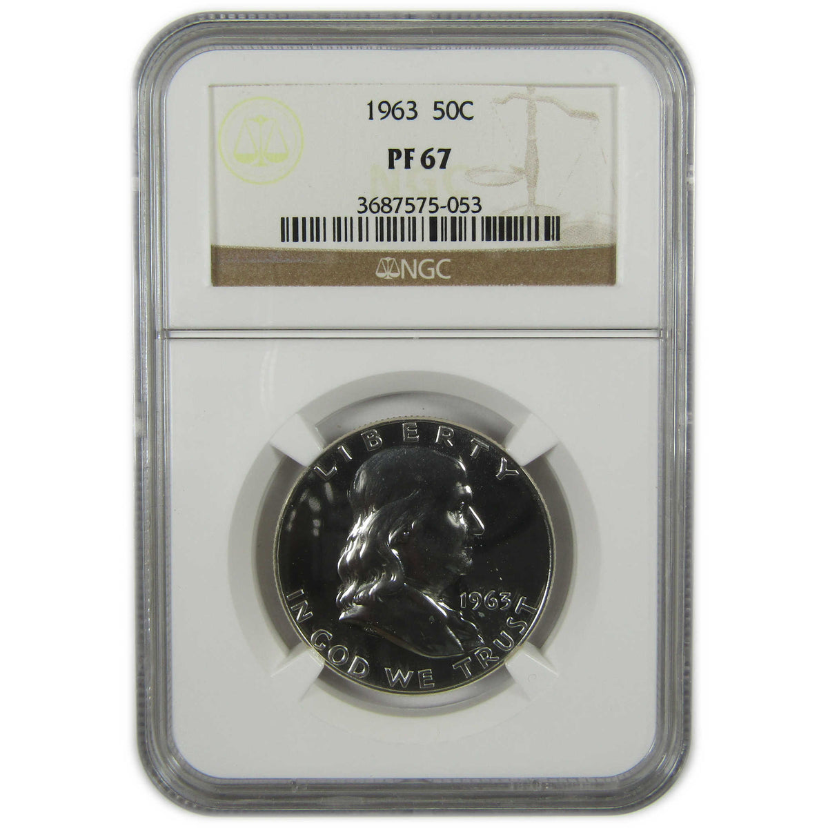 1963 Franklin Silver Half Dollar PF 67 NGC Proof 50c Coin SKU:I28802