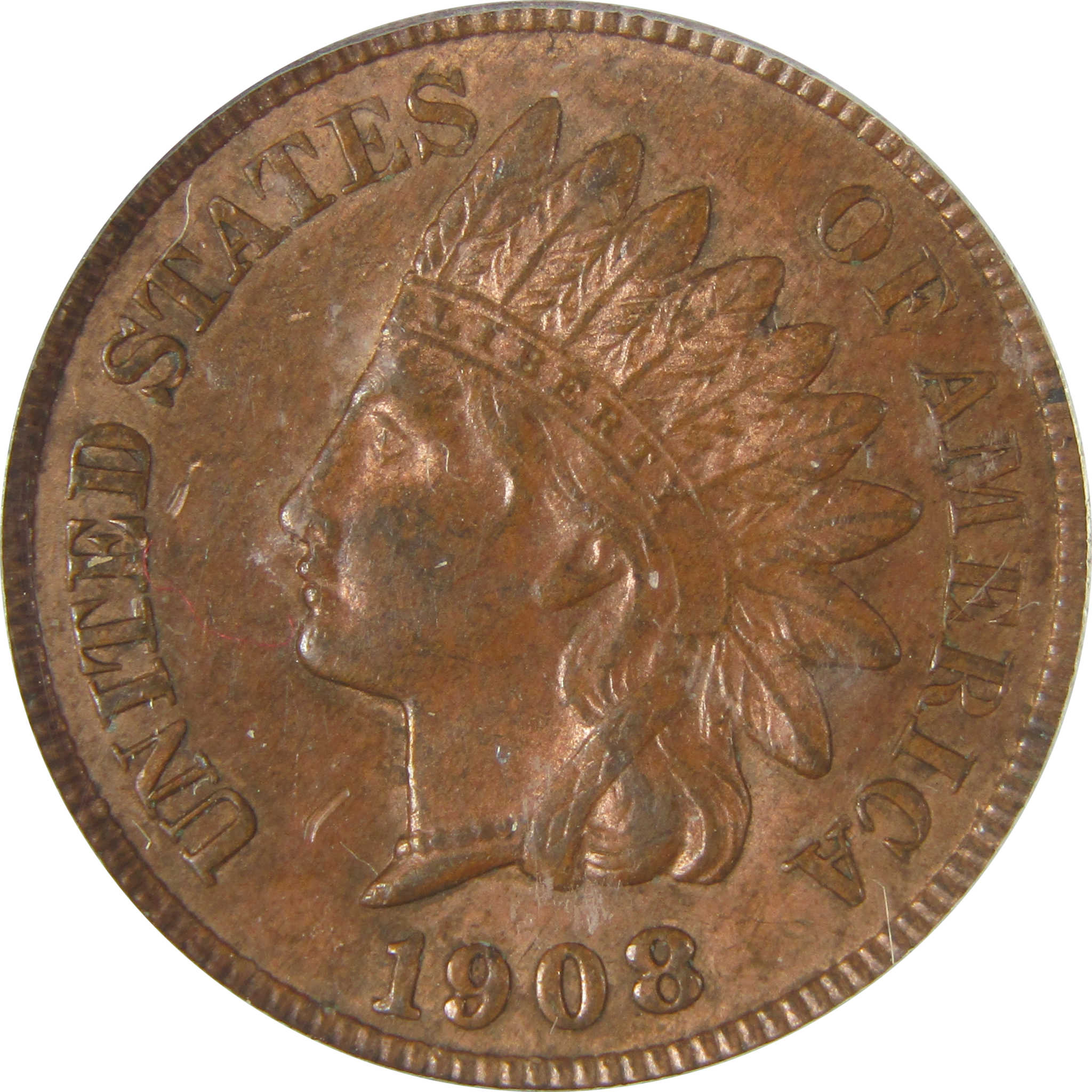 1908 Indian Head Cent MS 63 BN ICG Penny Uncirculated SKU:I22956