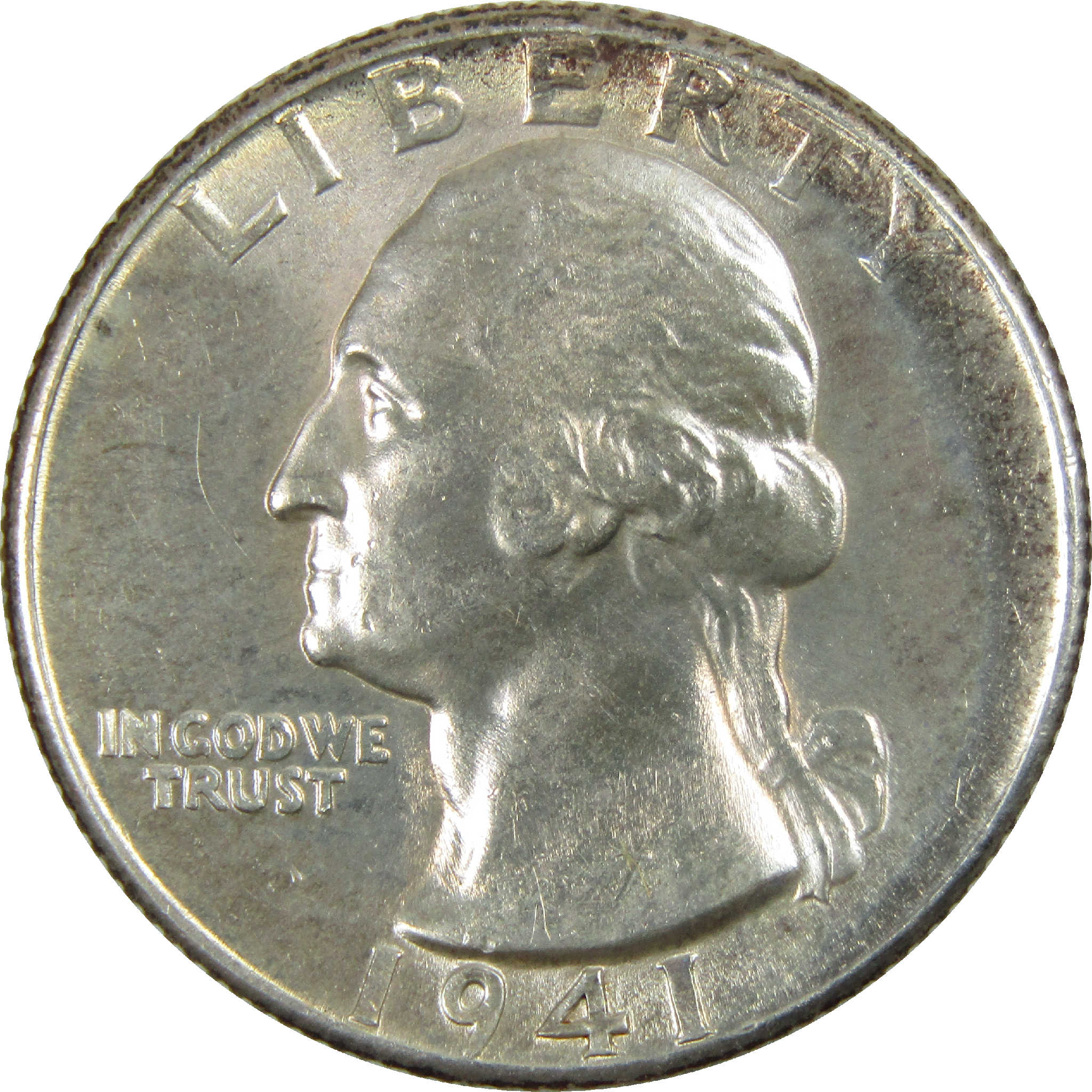 1941 Washington Quarter Uncirculated Details Silver 25c SKU:I12321