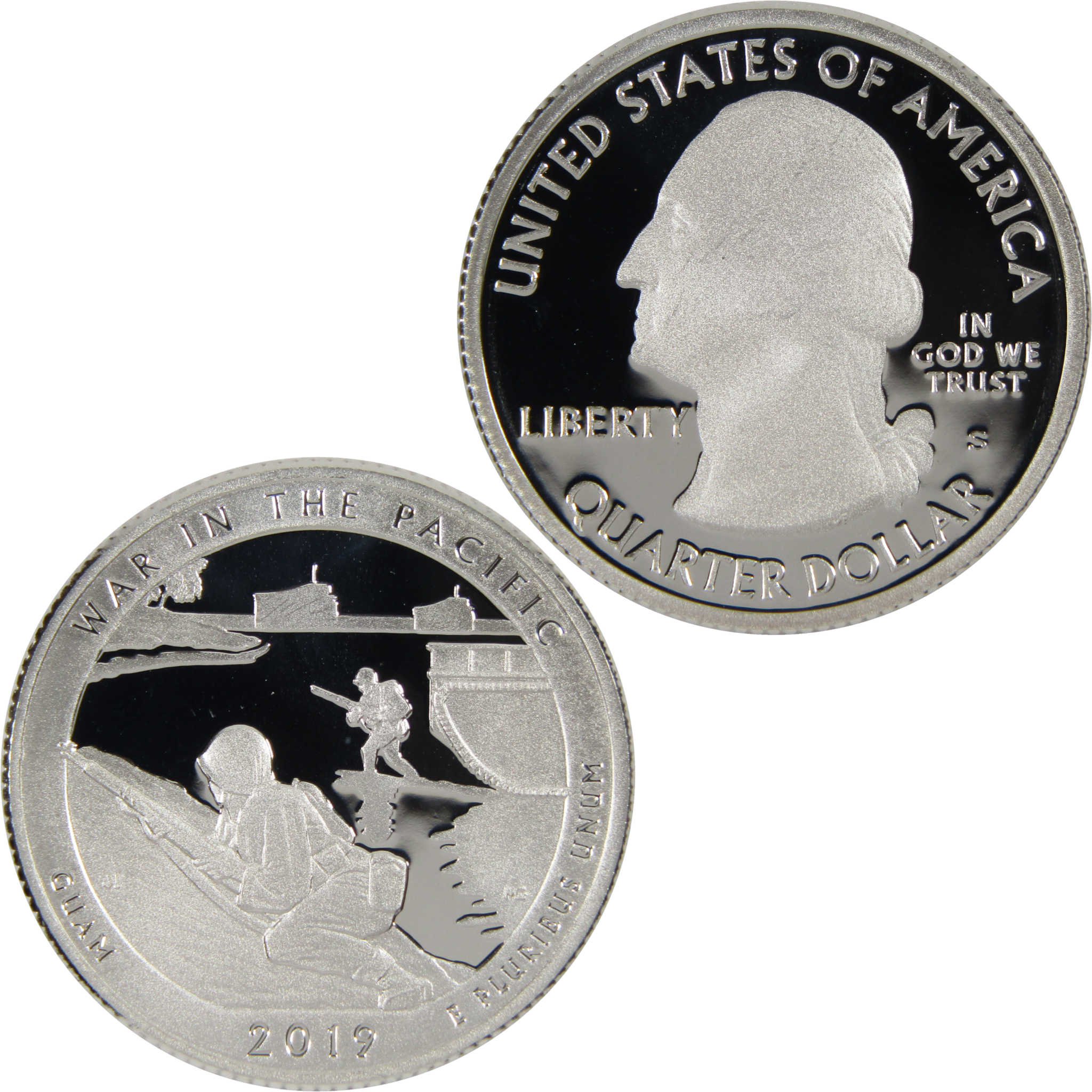 2019 S War in the Pacific National Park Quarter Silver 25c Proof Coin