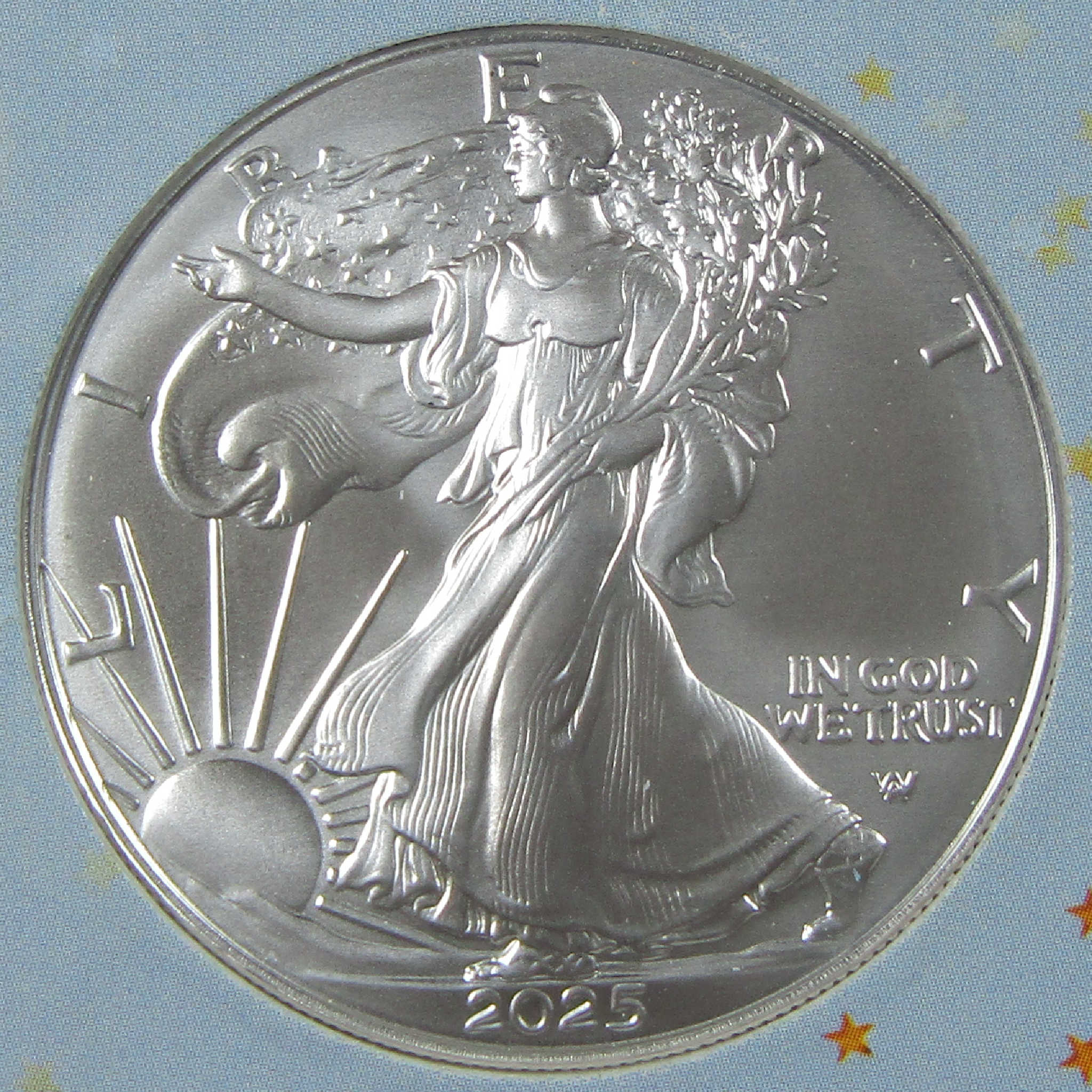 2025 American Silver Eagle Uncirculated with Congratulations Holder