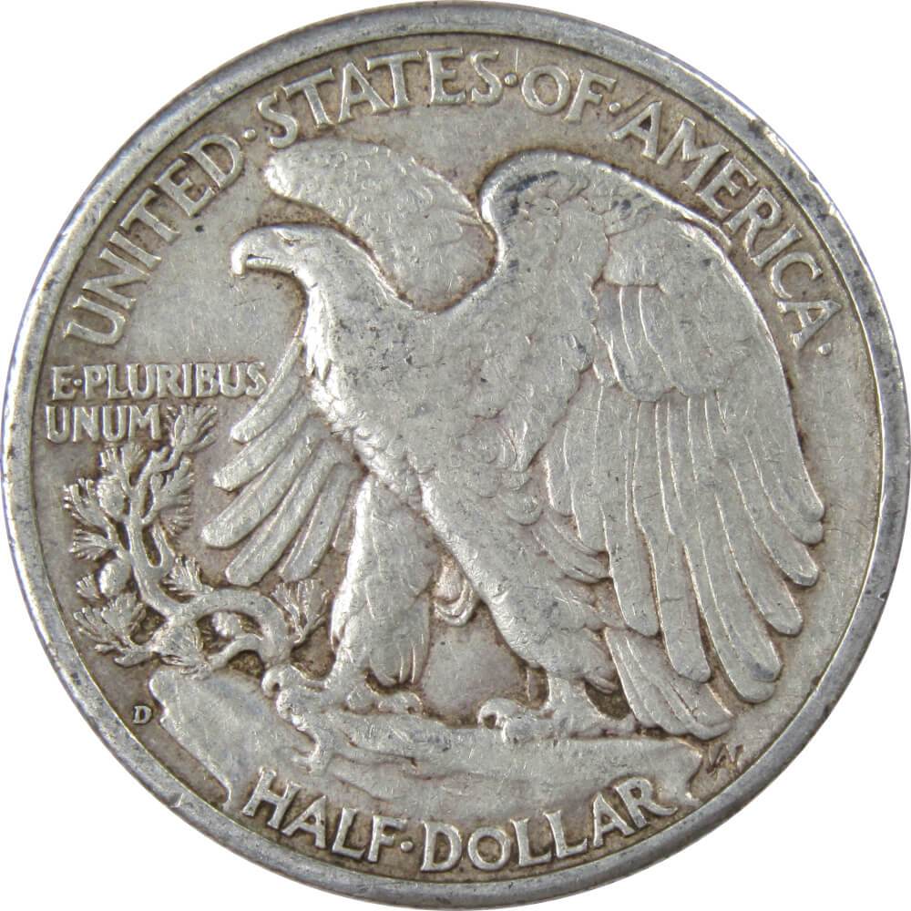 1944 D Liberty Walking Half Dollar VF Very Fine Silver 50c Coin