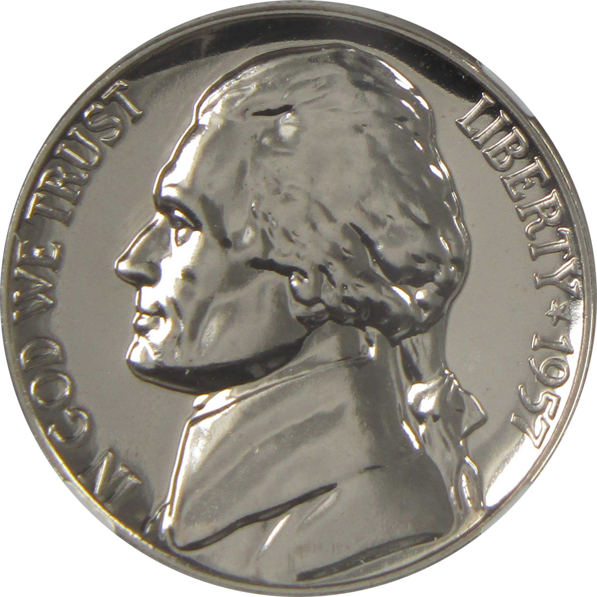 1957 Jefferson Nickel PF 67 NGC Proof 5c Coin SKU:I20642