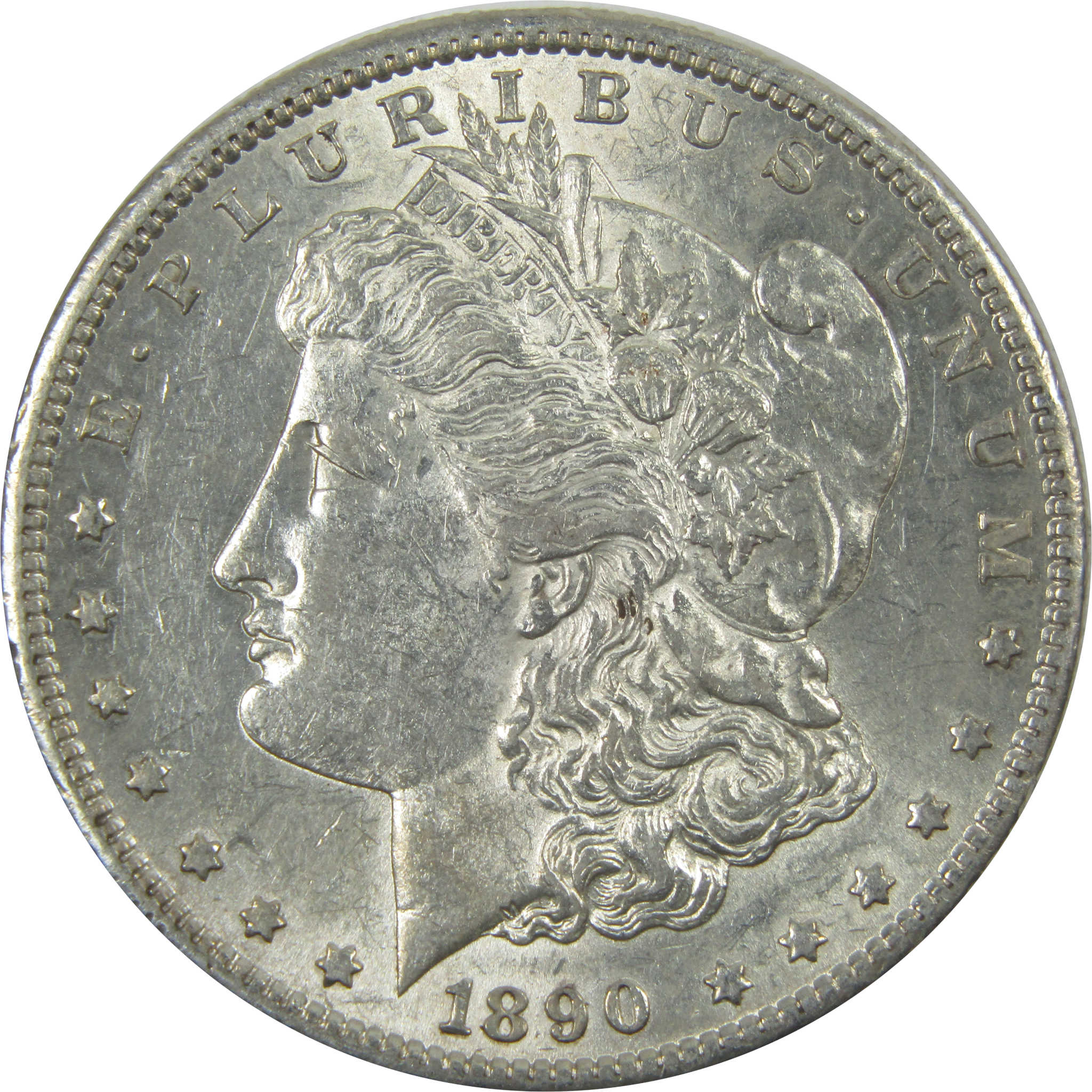 1890 S Morgan Dollar AU About Uncirculated Silver $1 Coin SKU:I15482 - Morgan coin - Morgan silver dollar - Morgan silver dollar for sale - Profile Coins &amp; Collectibles