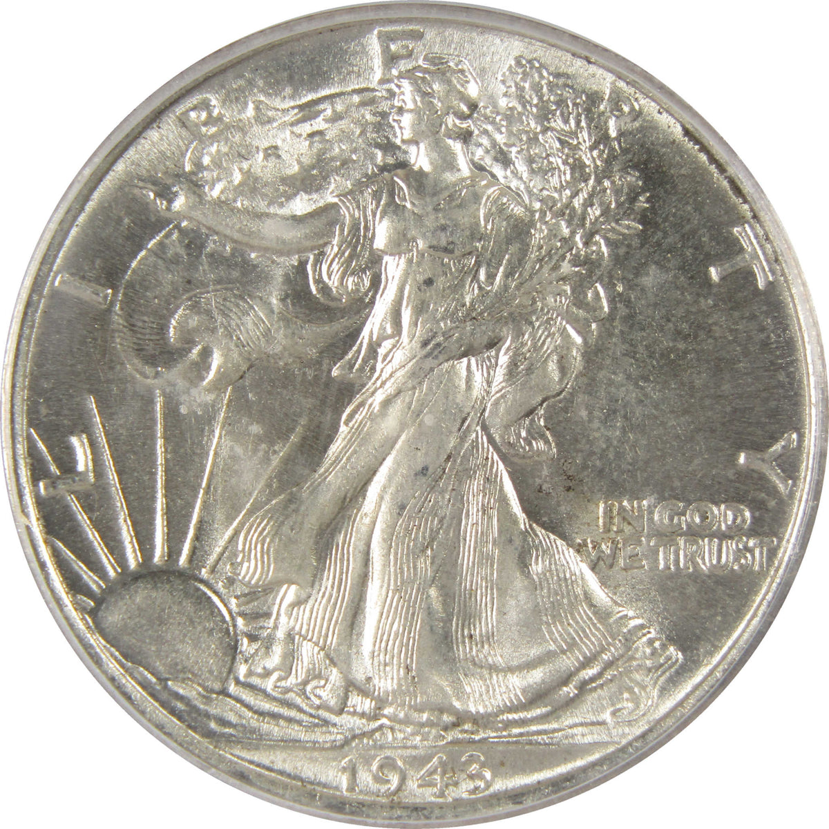 1943 Liberty Walking Silver Half Dollar MS 62 ICG 50c Coin SKU:I29178