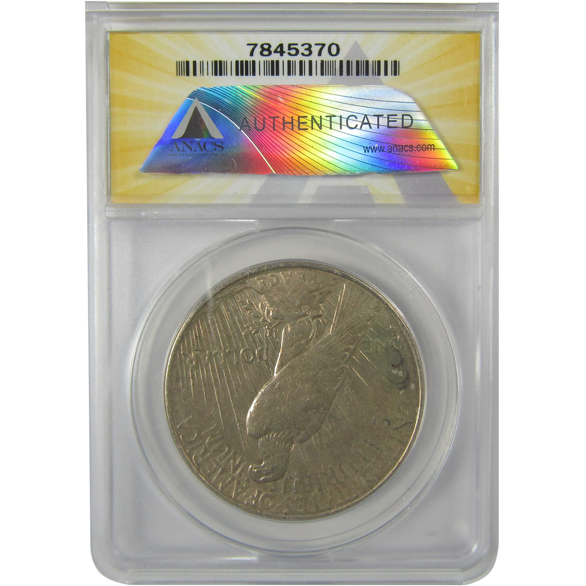 1934 D Peace Dollar AU 50 Details ANACS Silver $1 Coin SKU:I21574