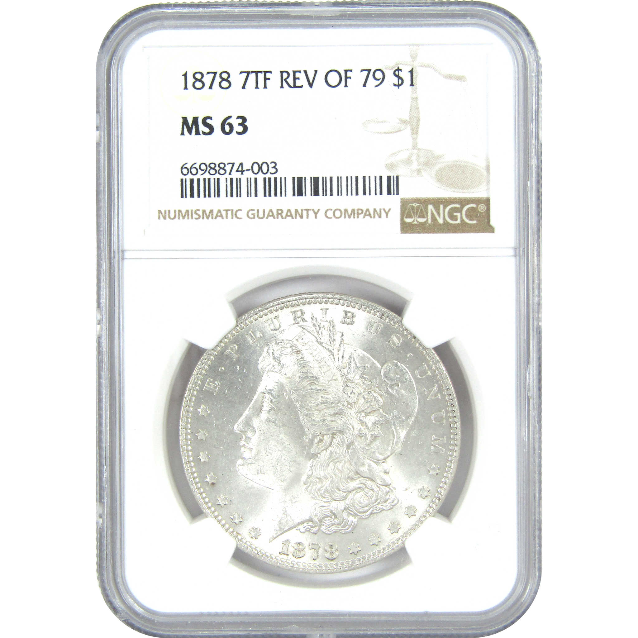 1878 7TF Rev 79 Morgan Dollar MS 63 NGC Silver $1 Coin SKU:I16428 - Morgan coin - Morgan silver dollar - Morgan silver dollar for sale - Profile Coins &amp; Collectibles