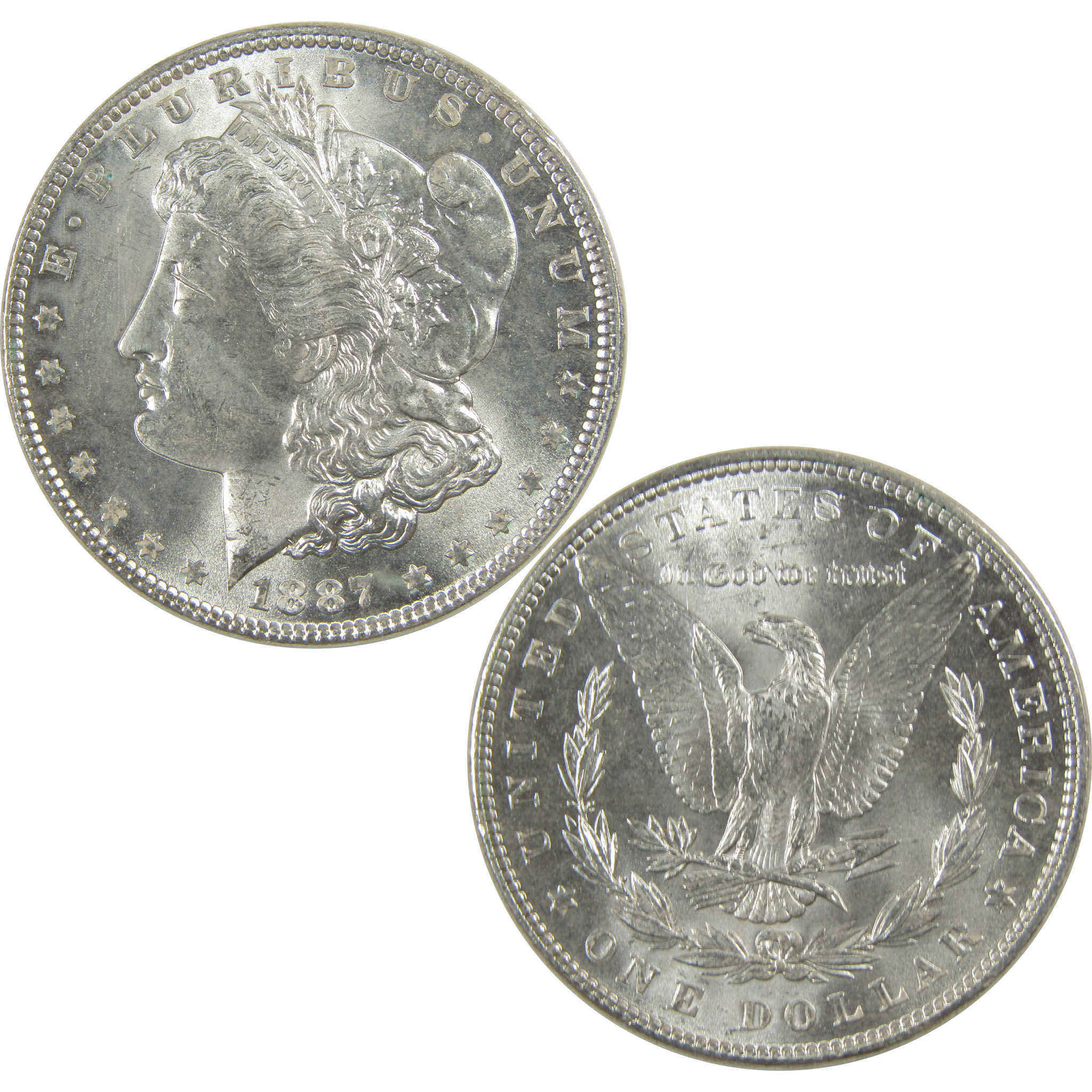 1887 Morgan Dollar Uncirculated Silver $1 Coin SKU:I20592 - Morgan coin - Morgan silver dollar - Morgan silver dollar for sale - Profile Coins &amp; Collectibles