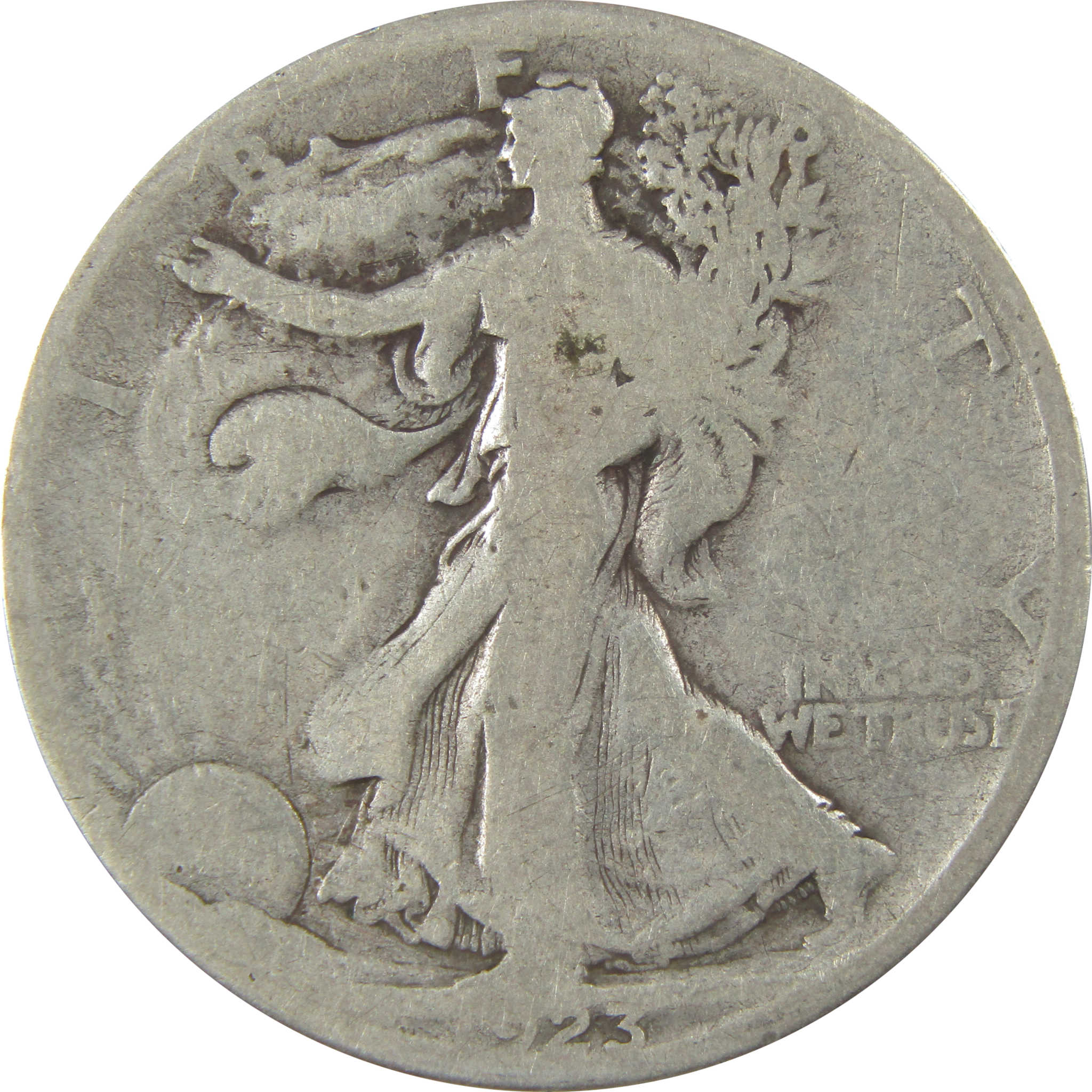 1923 S Liberty Walking Silver Half Dollar AG About Good SKU:I24127