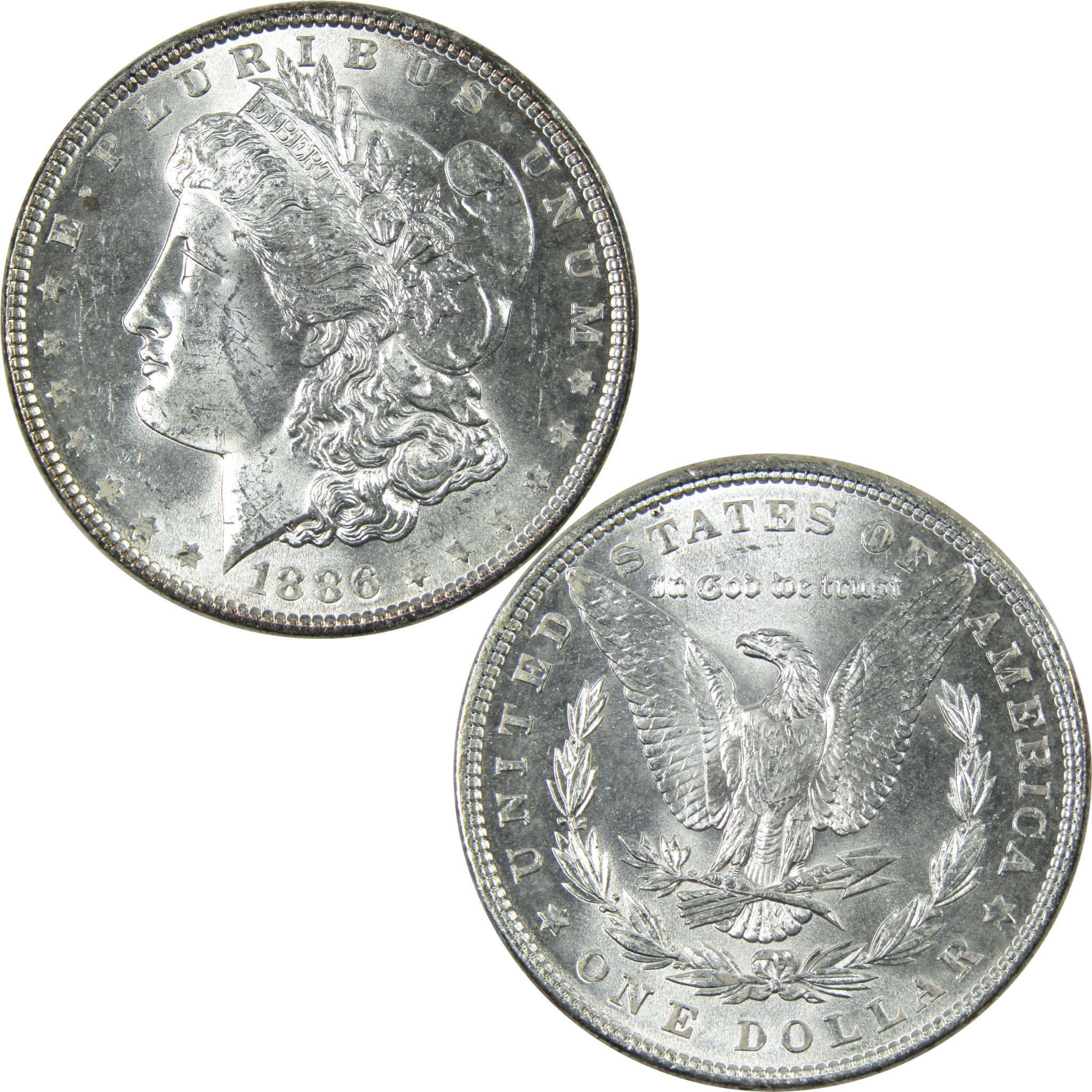 1886 Morgan Dollar Uncirculated Silver $1 Coin SKU:I14935 - Morgan coin - Morgan silver dollar - Morgan silver dollar for sale - Profile Coins &amp; Collectibles