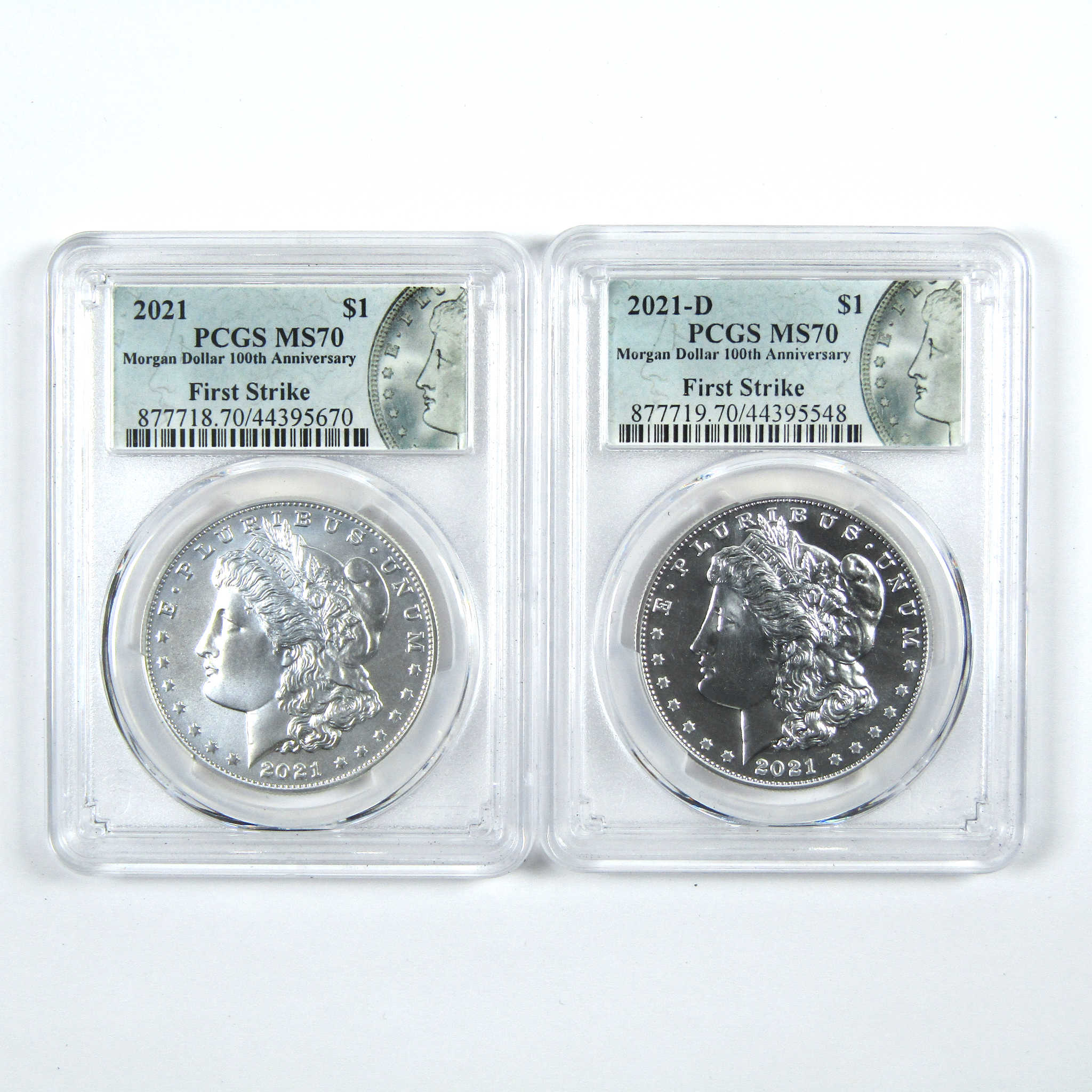 2021 Morgan & Peace Dollar Set MS 70 PCGS First Strike SKU:CPC7842 - Morgan coin - Morgan silver dollar - Morgan silver dollar for sale - Profile Coins &amp; Collectibles