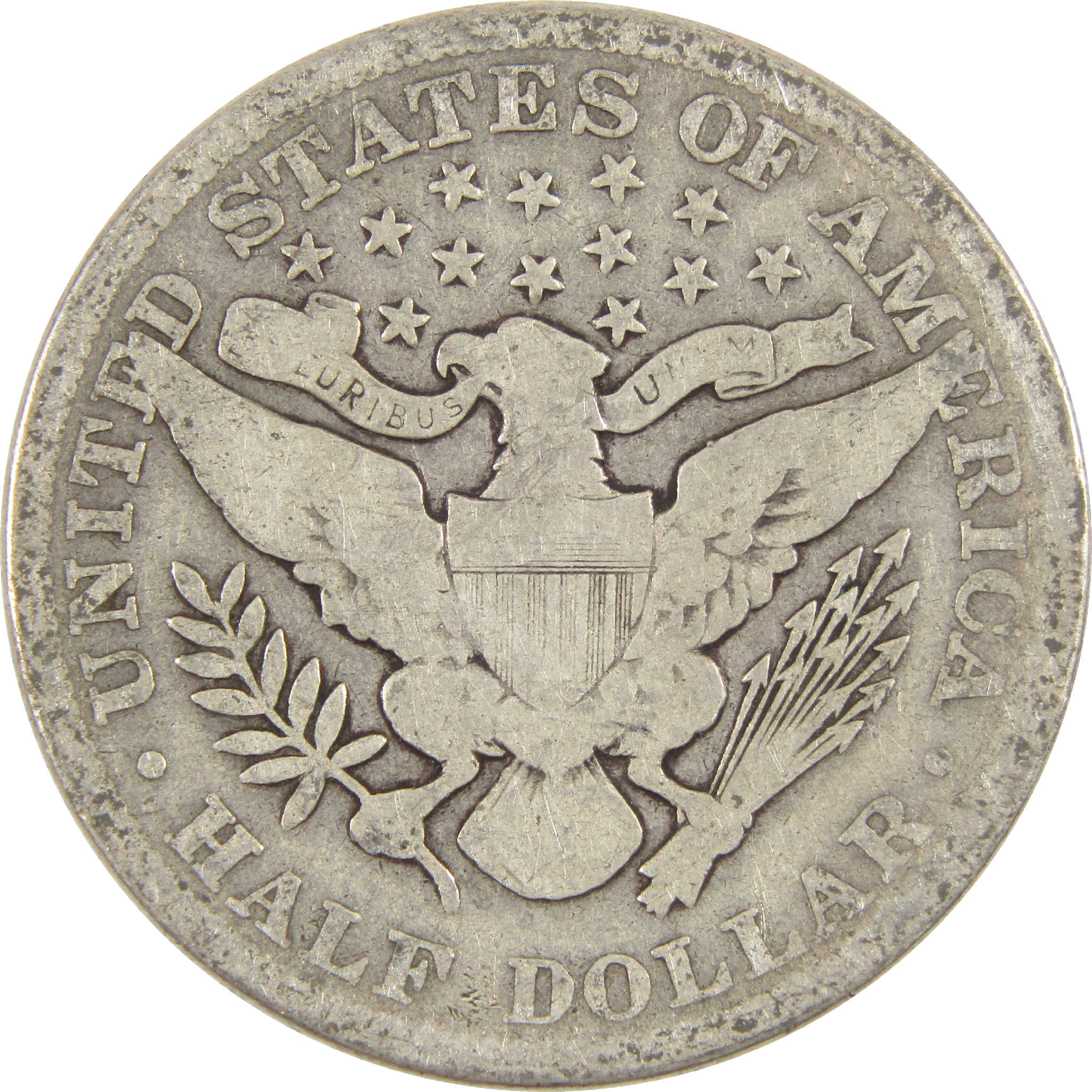 1900 Barber Half Dollar AG About Good Silver 50c Coin