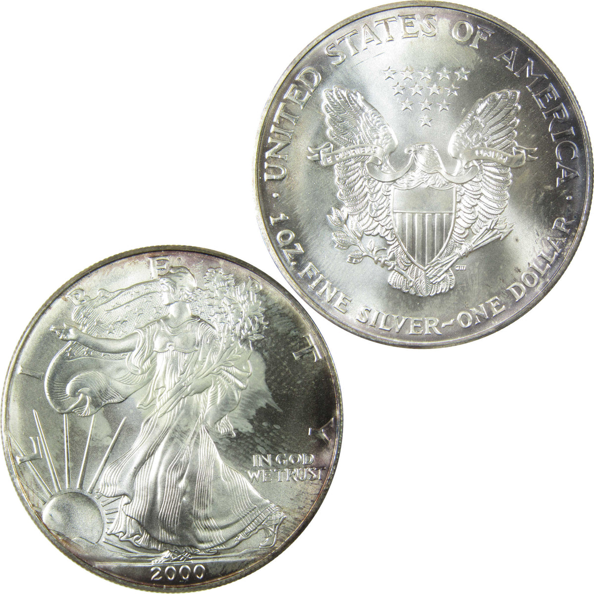 2000 American Silver Eagle Uncirculated Mint State $1 Coin SKU:CP1518