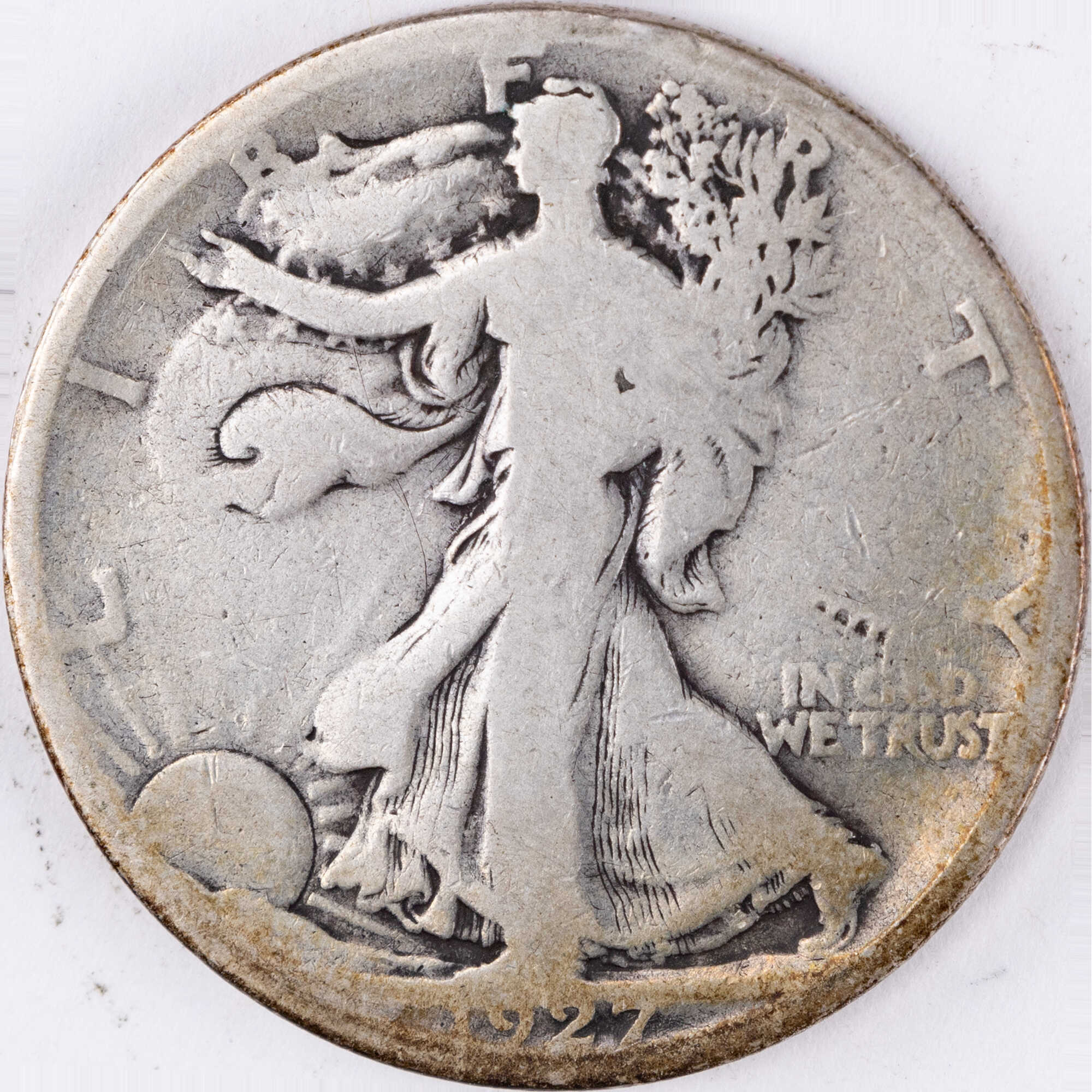 1927 S Liberty Walking Half Dollar AG About Good SKU:CPC12671