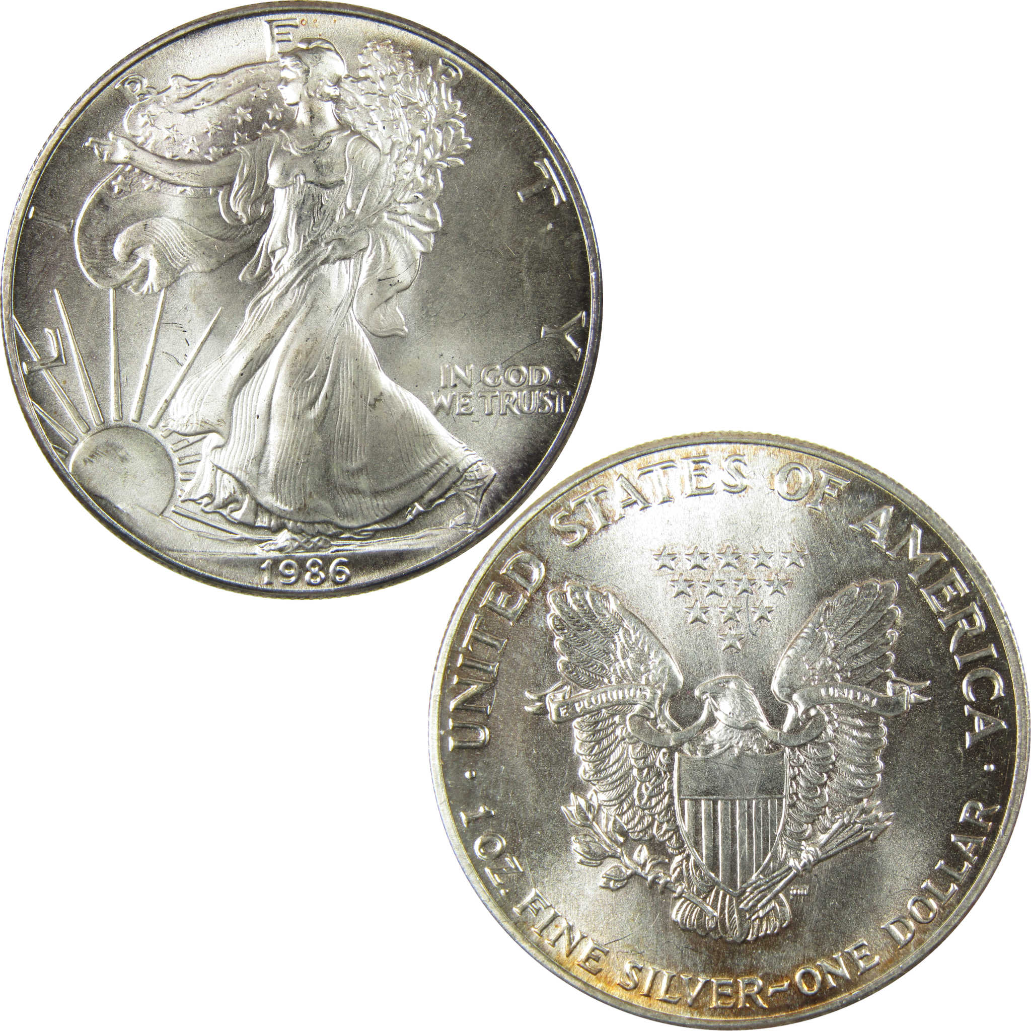 1986 American Silver Eagle Uncirculated Mint State $1 Coin SKU:CP1530
