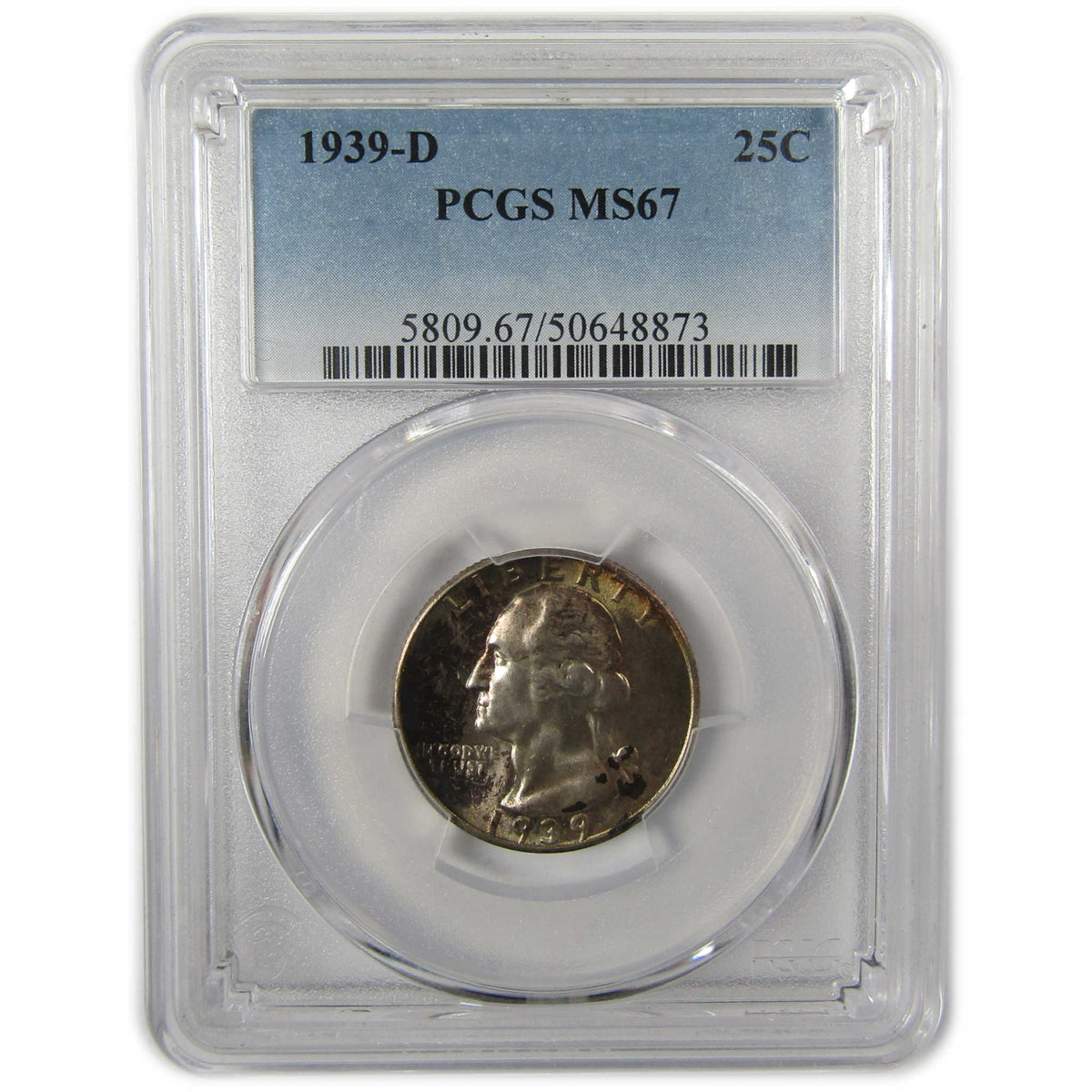 1939 D Washington Silver Quarter MS 67 PCGS 25c Coin SKU:I23408