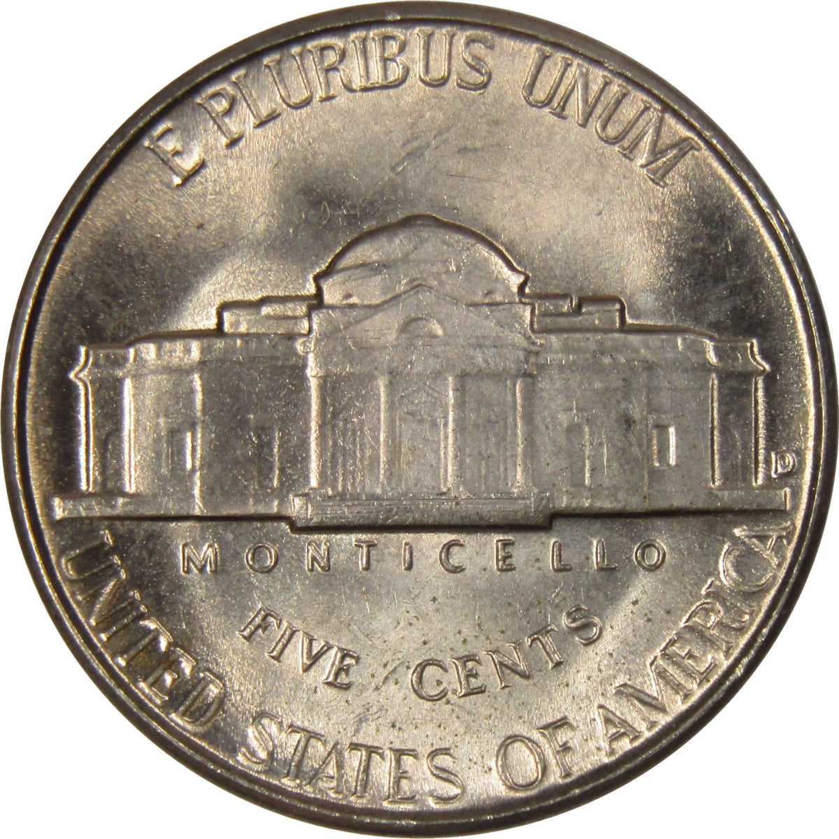 1950 D Jefferson Nickel Uncirculated Mint State 5c Coin Collectible