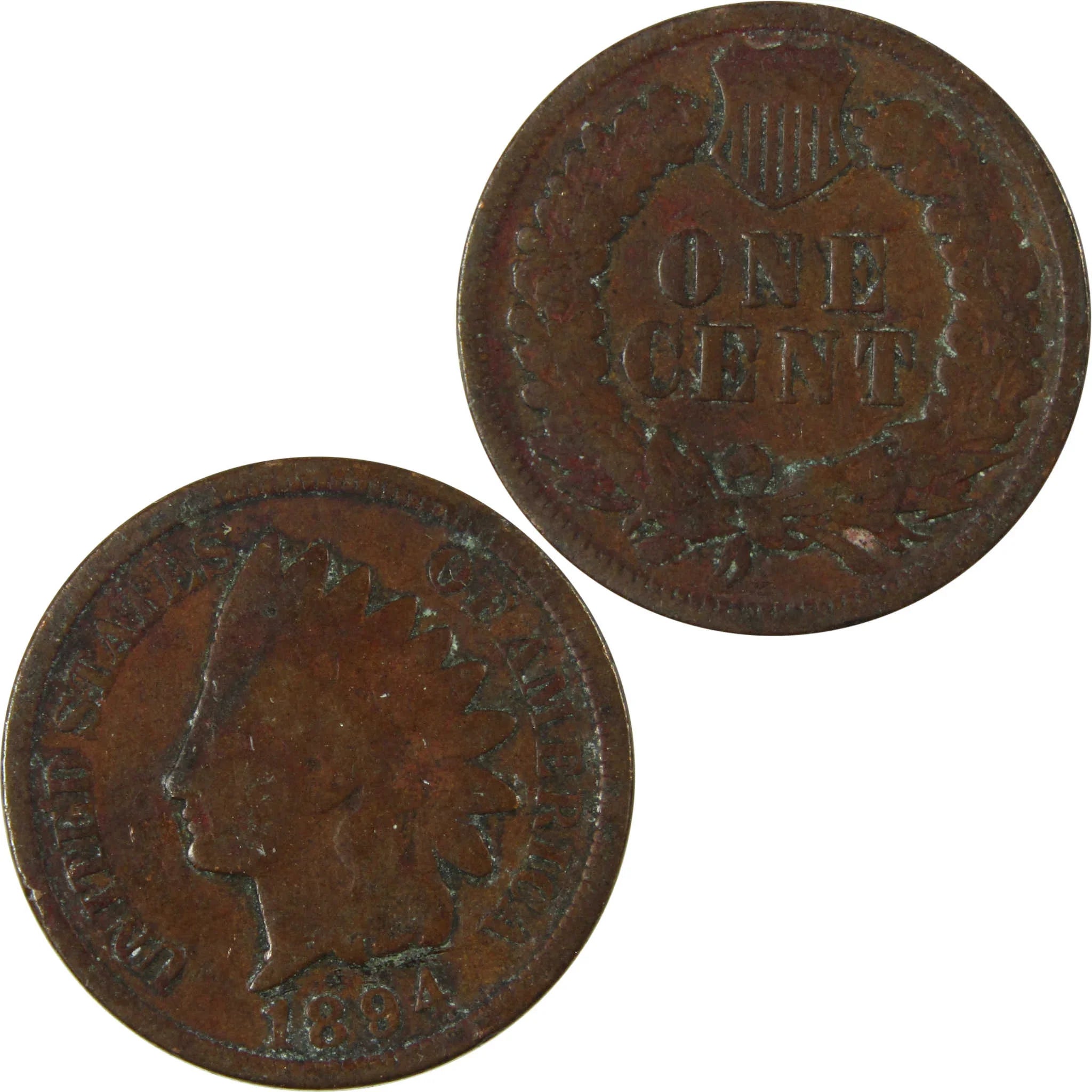 1894 Indian Head Cent G Good Details Penny 1c Coin SKU:I26564