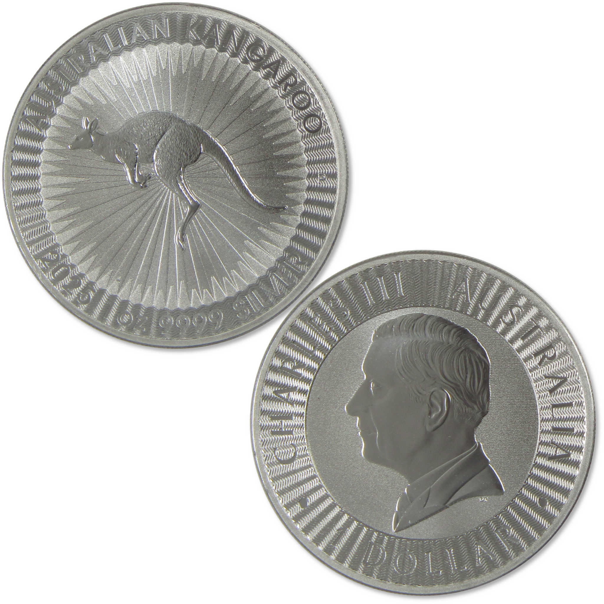 2025 Australian Kangaroo BU Uncirculated 1 oz .9999 Silver Bullion