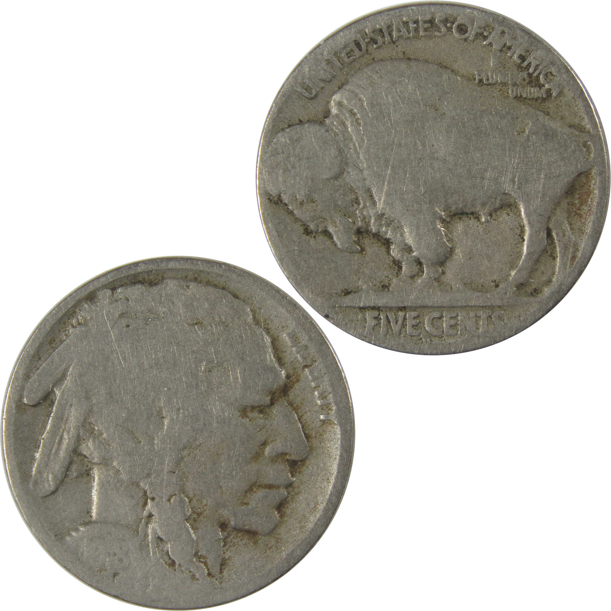 1918 D Indian Head Buffalo Nickel G Good 5c Coin SKU:I22748