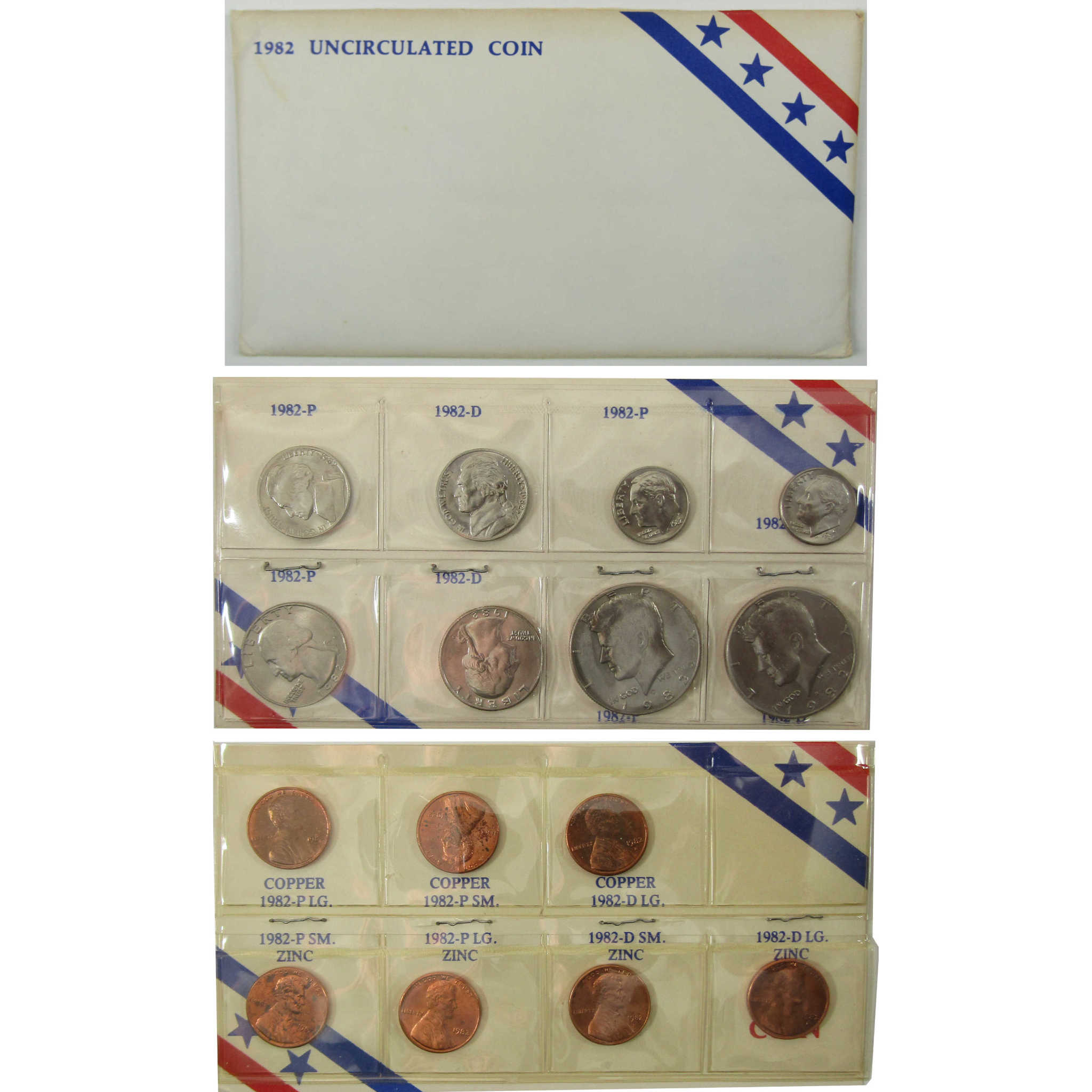 1982 P&D Unofficial 15-Coin Uncirculated Mint Set SKU:I28189
