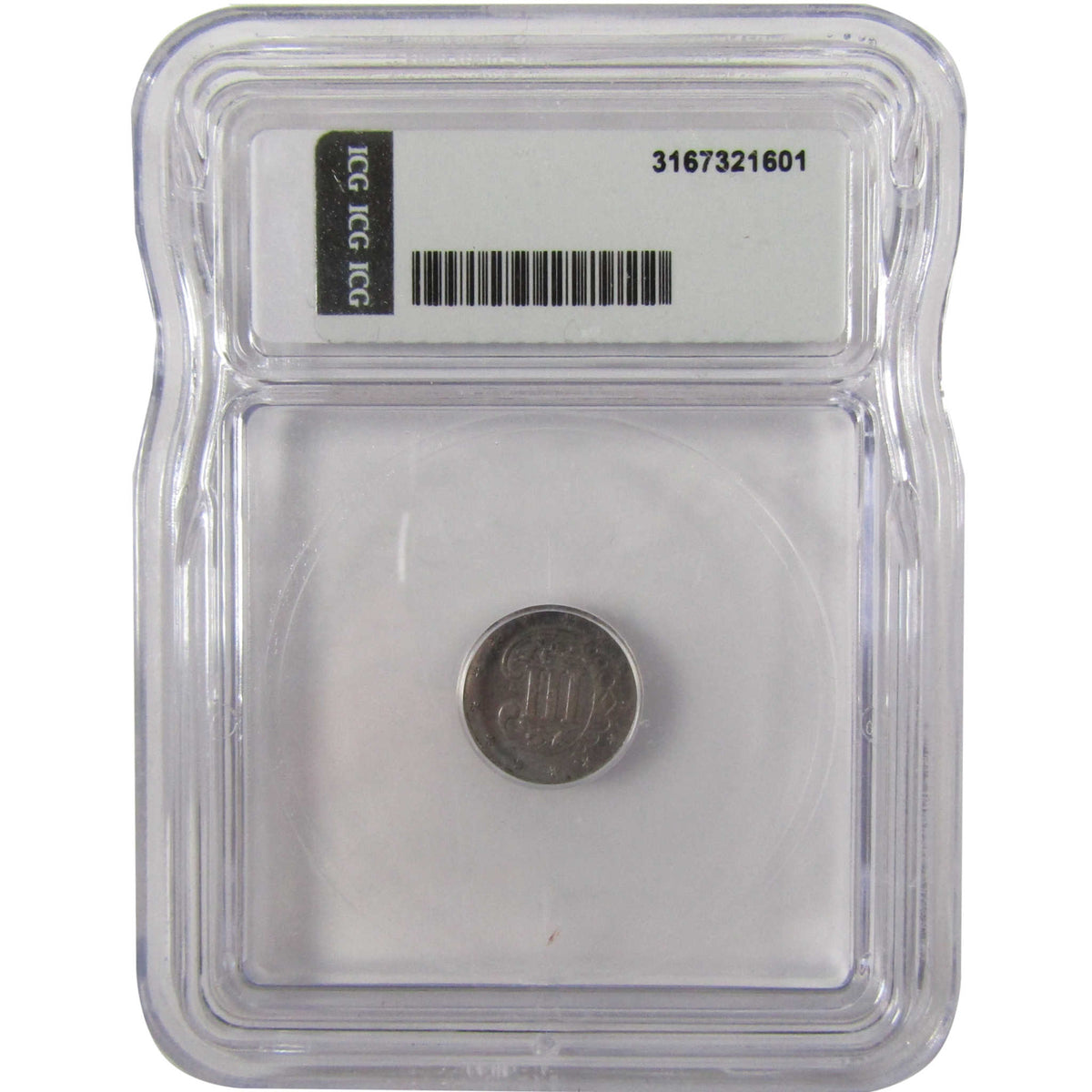 1862 Silver Three Cent Piece EF 40 Details ICG 3c Coin SKU:I29197