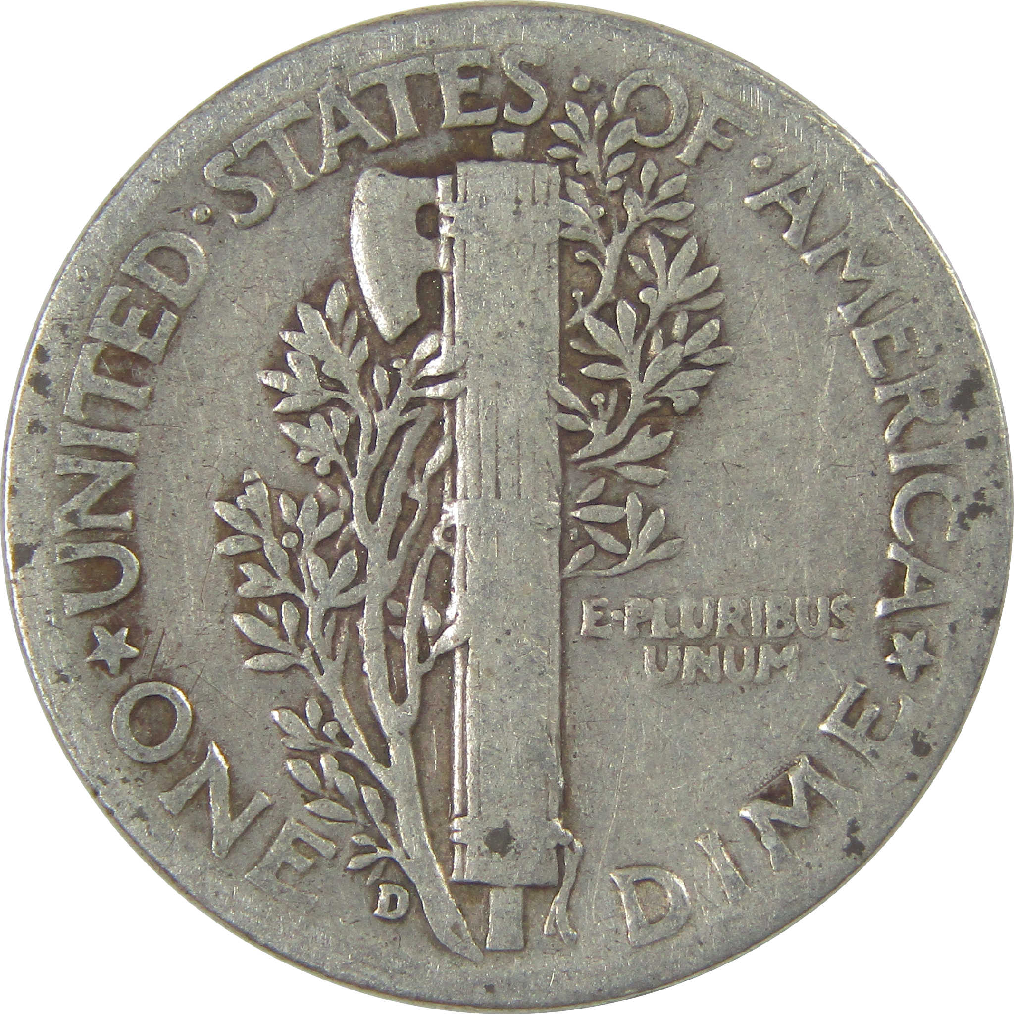 1944 D Mercury Dime Circulated Silver 10c Coin Collectible