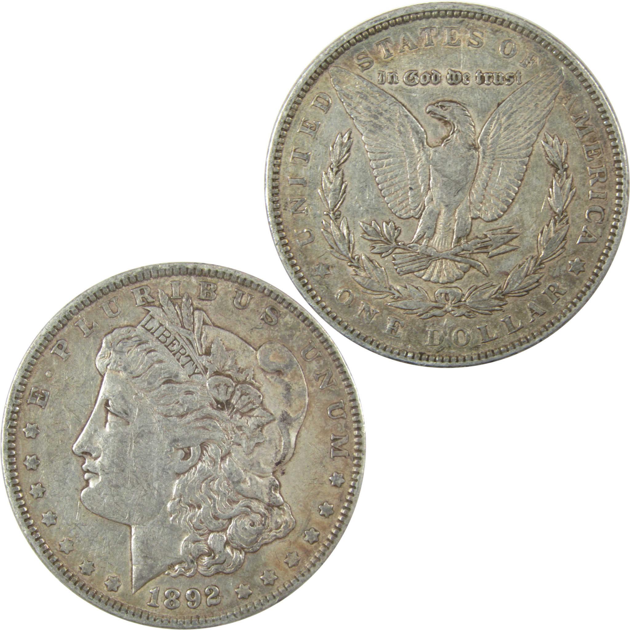 1892 Morgan Silver Dollar XF EF Extremely Fine $1 Coin SKU:I24734 - Morgan coin - Morgan silver dollar - Morgan silver dollar for sale - Profile Coins &amp; Collectibles