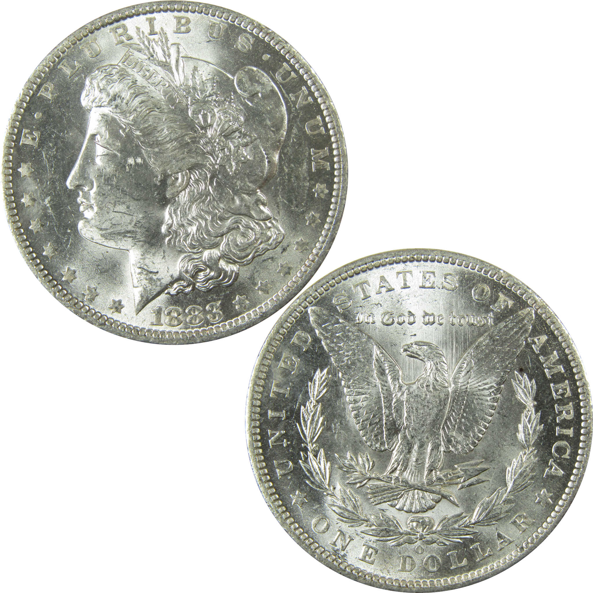 1883 O Morgan Silver Dollar Uncirculated Mint State $1 Coin SKU:I27513