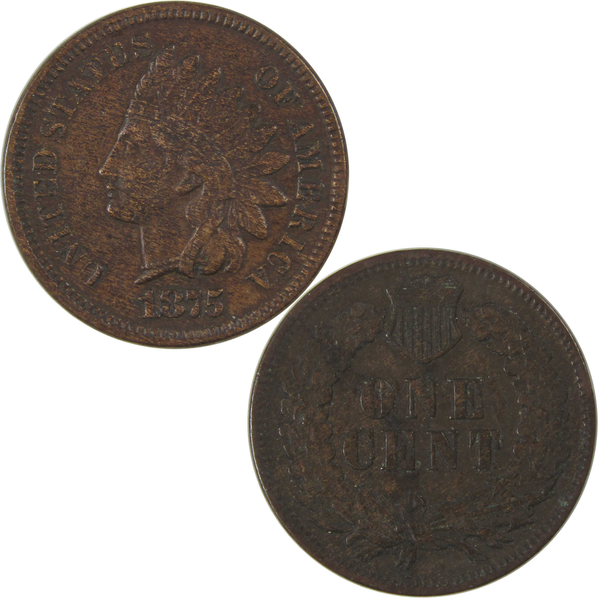 1875 Indian Head Cent VF Very Fine Penny 1c Coin SKU:I23264