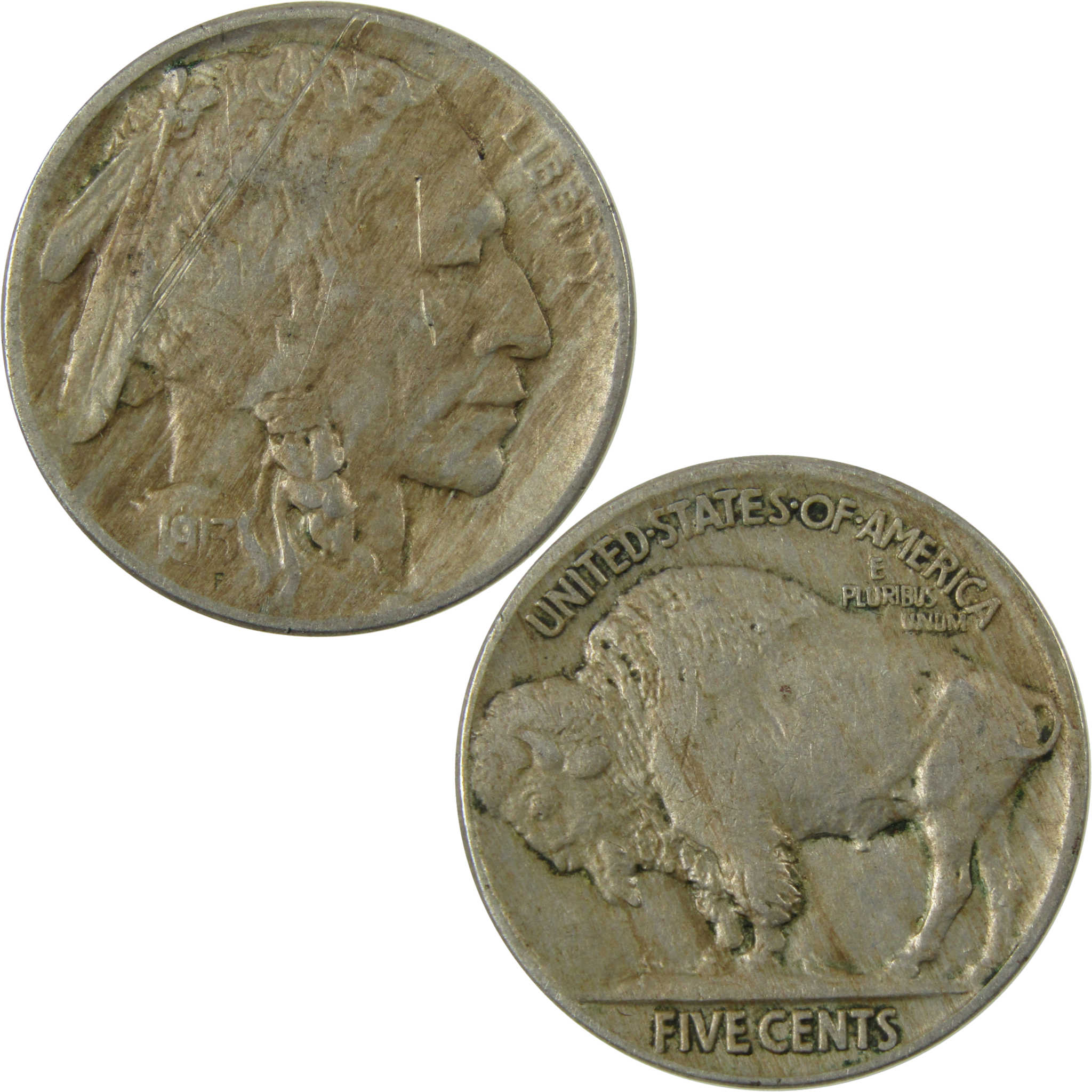 1913 Type 2 Buffalo Nickel XF EF Extremely Fine Details SKU:I28126