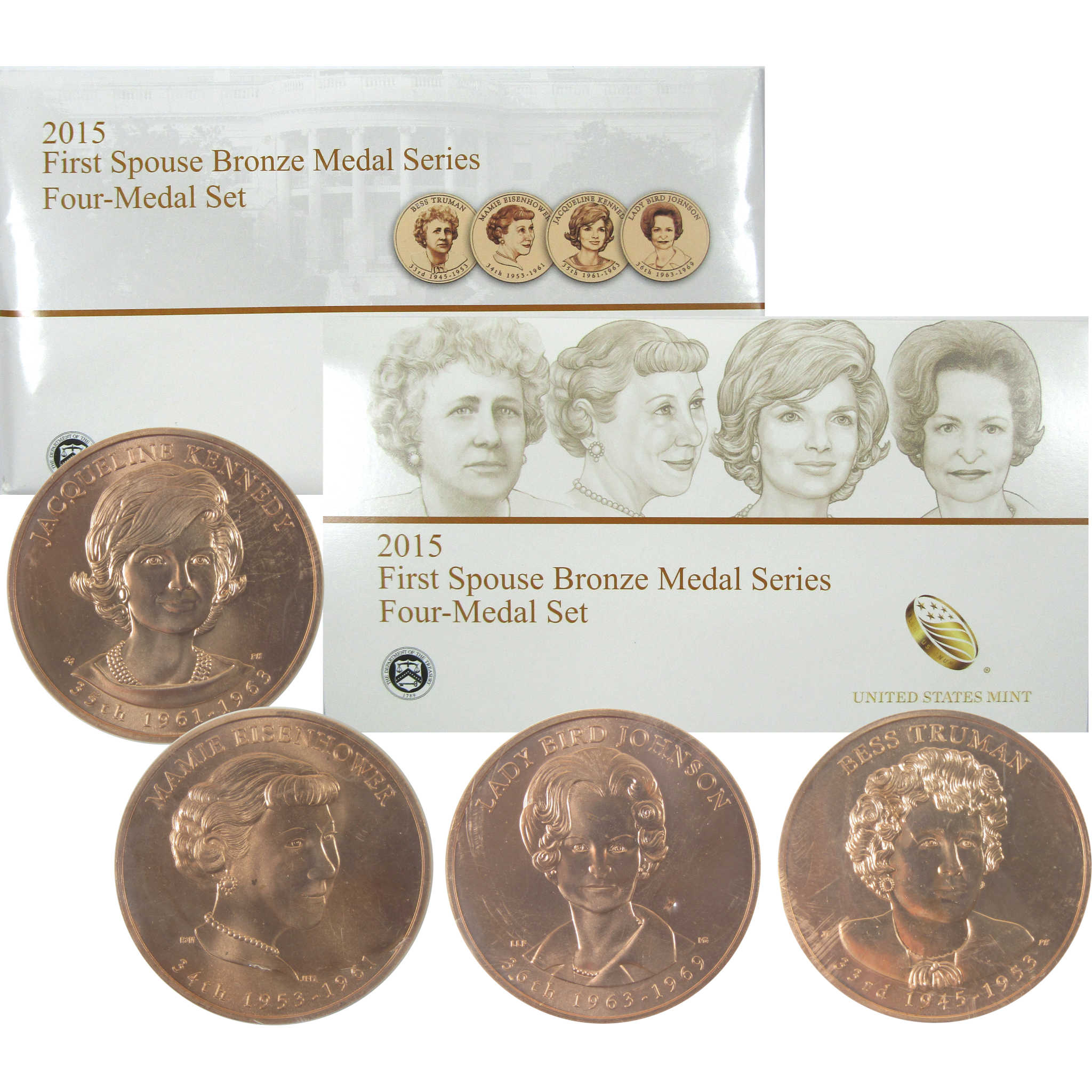 2015 First Spouse Bronze Medal Series 4 Piece Set SKU:CPC8985