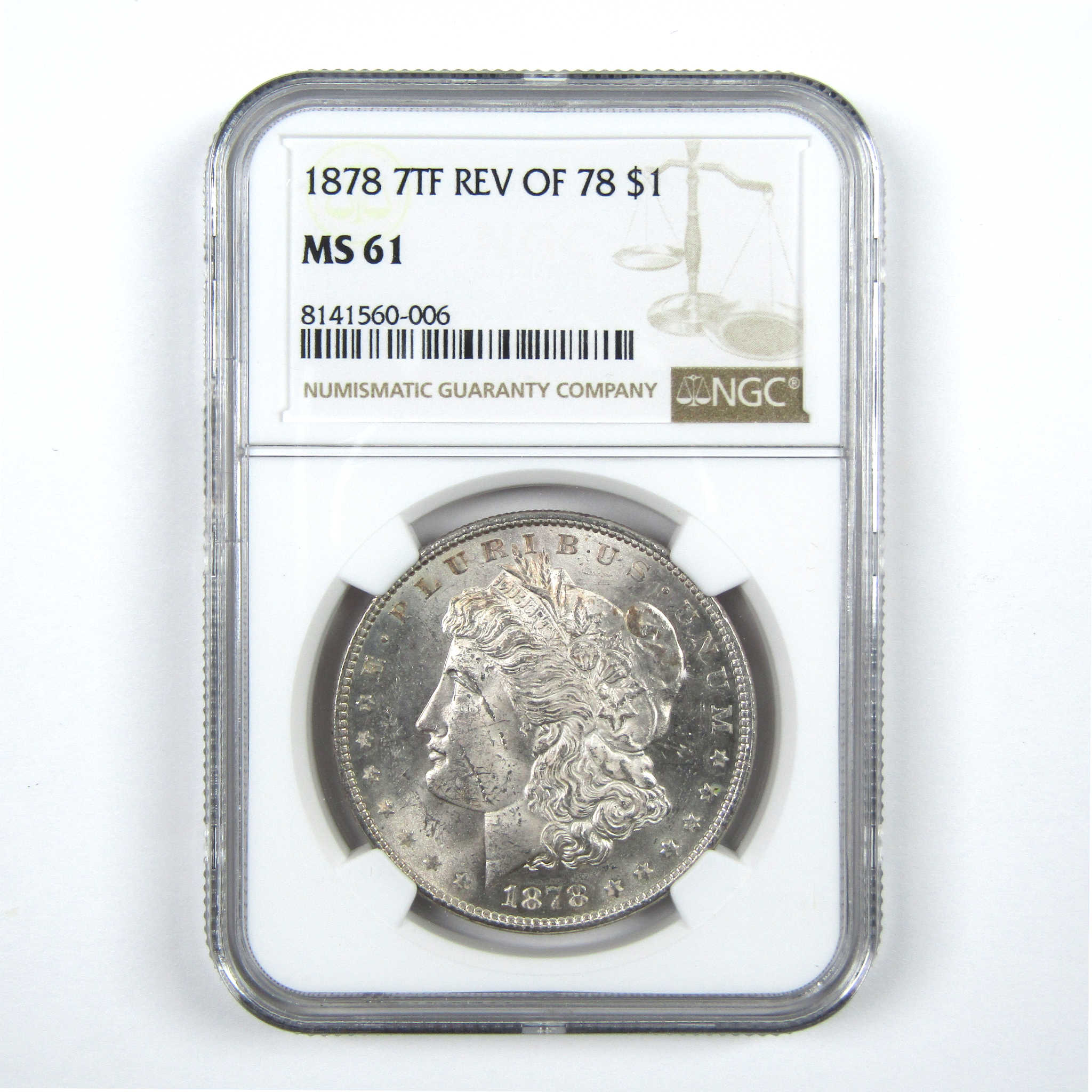 1878 7TF Rev 78 Morgan Dollar MS 61 NGC Uncirculated SKU:I14030 - Morgan coin - Morgan silver dollar - Morgan silver dollar for sale - Profile Coins &amp; Collectibles