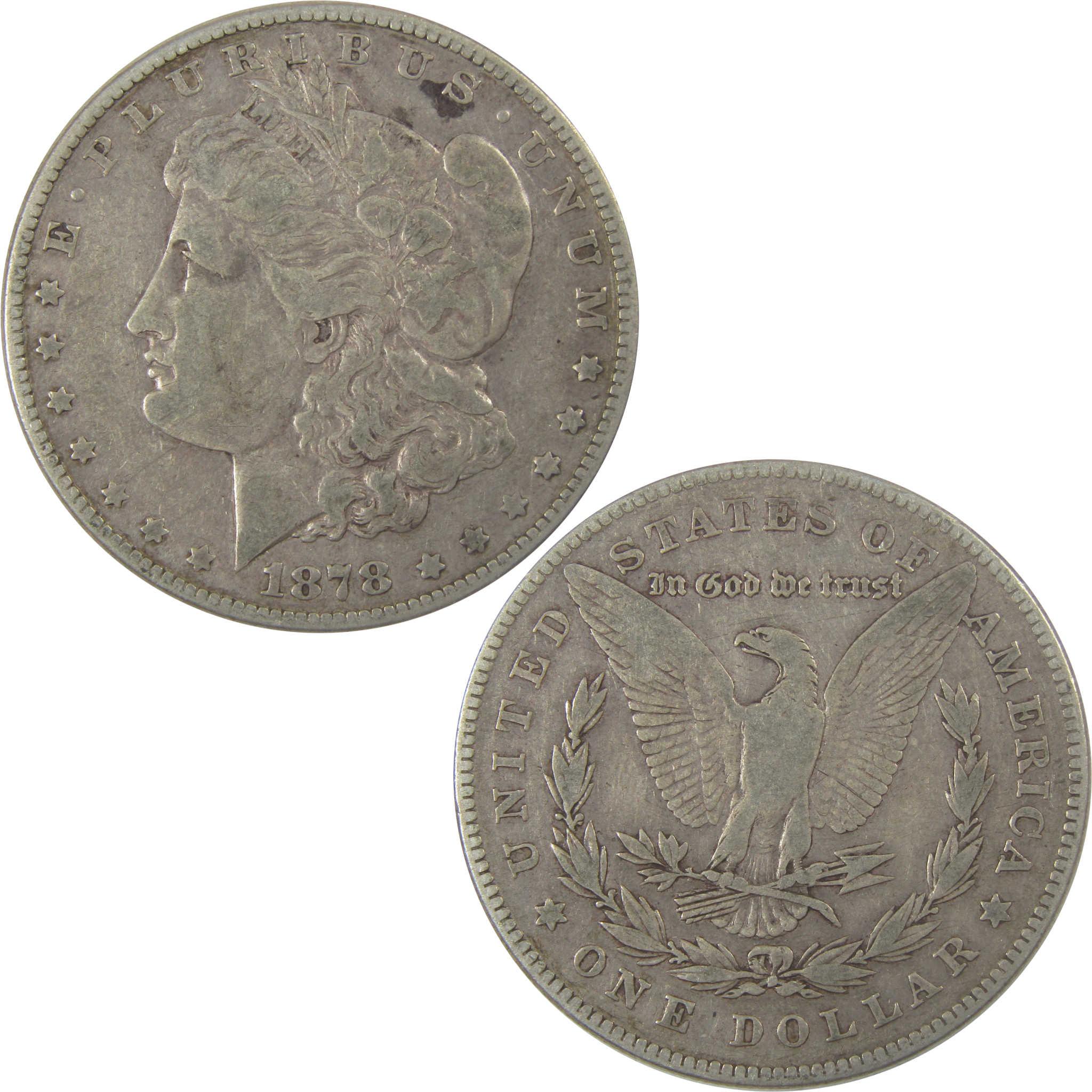 1878 7/8TF Weak Morgan Silver Dollar F Fine $1 Coin SKU:I23955 - Morgan coin - Morgan silver dollar - Morgan silver dollar for sale - Profile Coins &amp; Collectibles