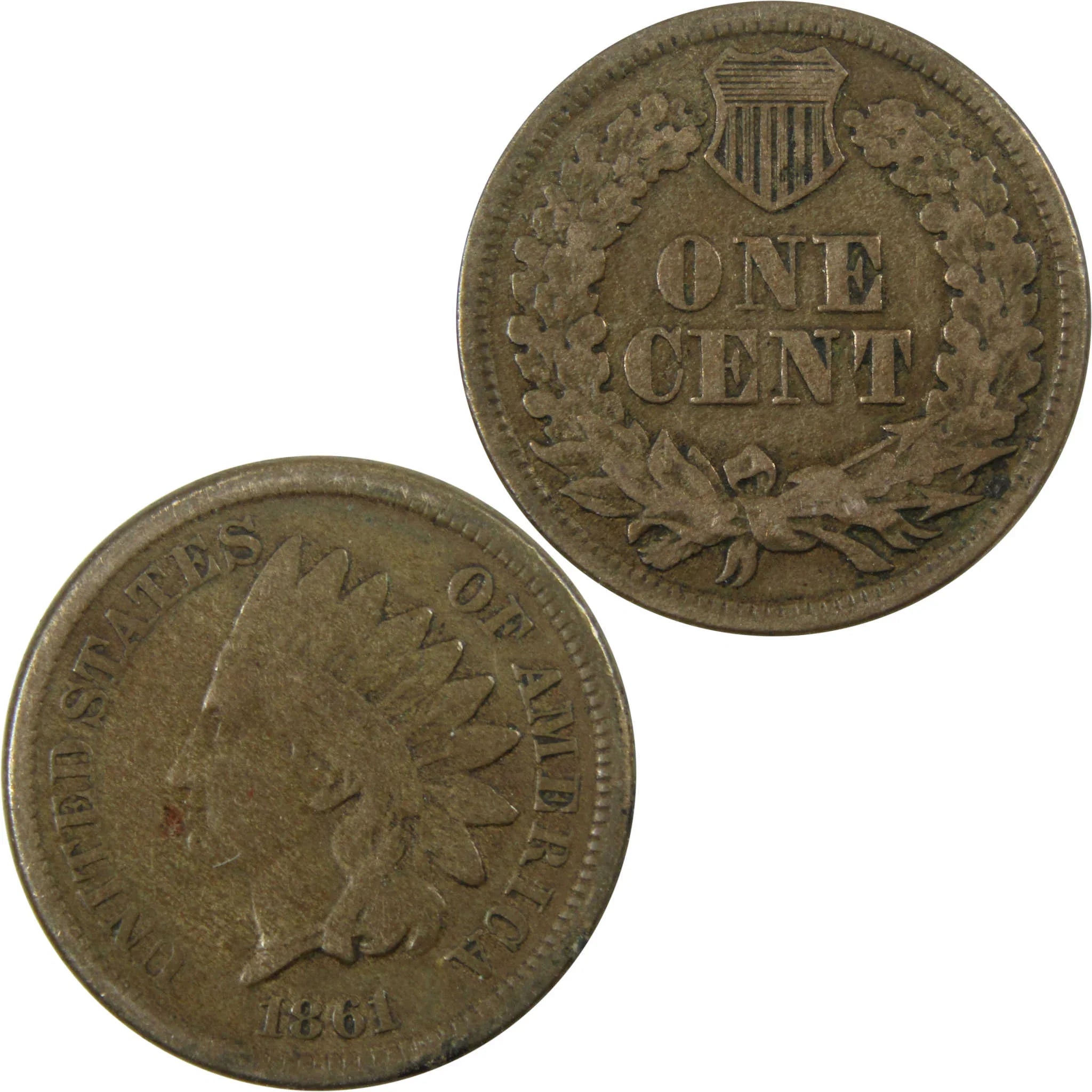1861 Indian Head Cent VG Very Good Penny 1c Coin SKU:CP1130
