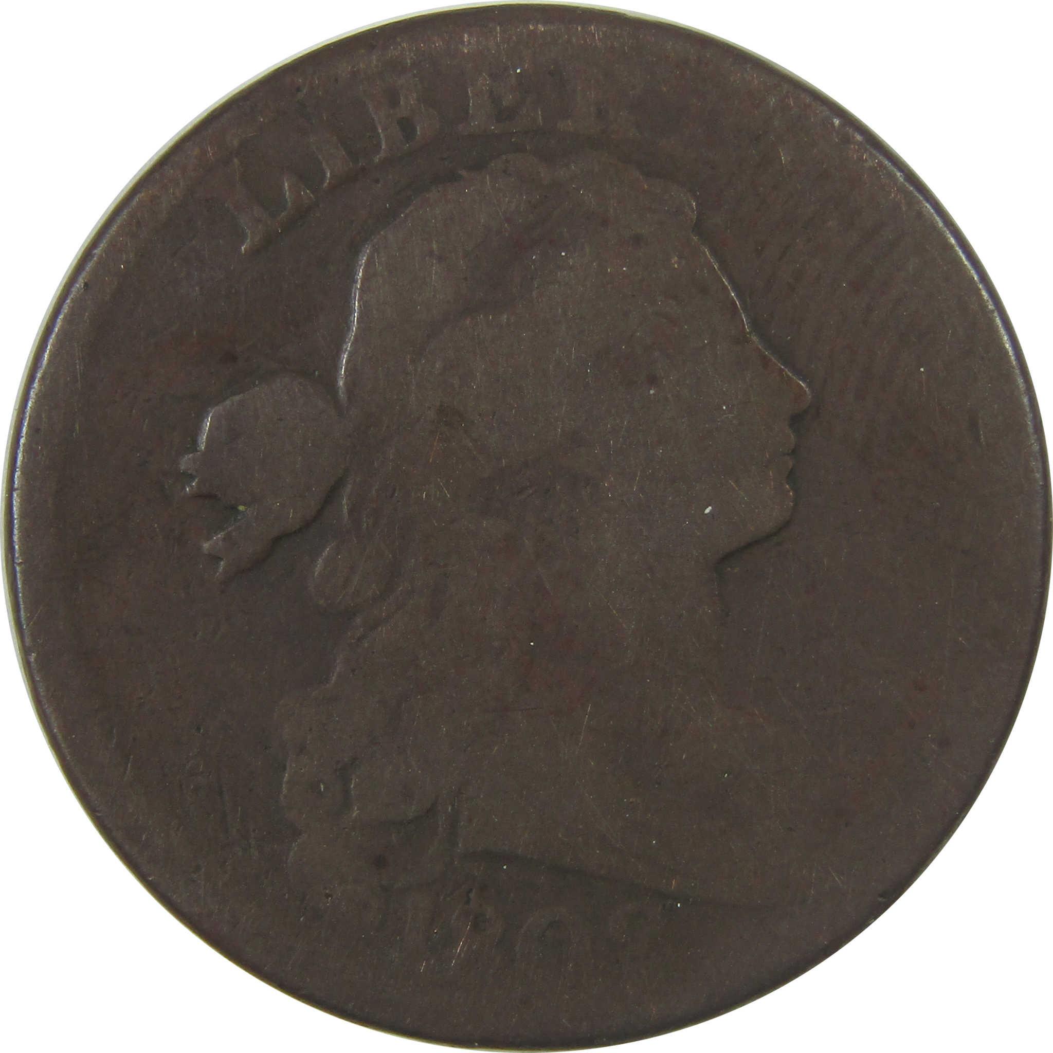 1802 No Stems Draped Bust Copper Large Cent AG 1c Coin SKU:I25298