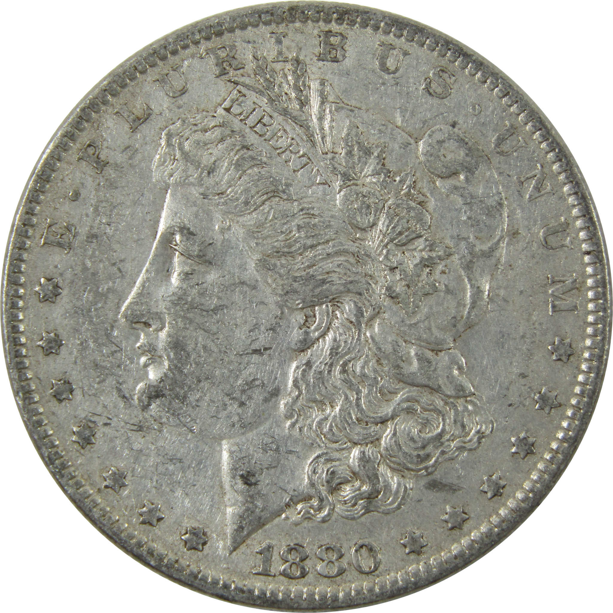 1880 O Morgan Dollar AU About Uncirculated Silver $1 Coin SKU:I14205 - Morgan coin - Morgan silver dollar - Morgan silver dollar for sale - Profile Coins &amp; Collectibles