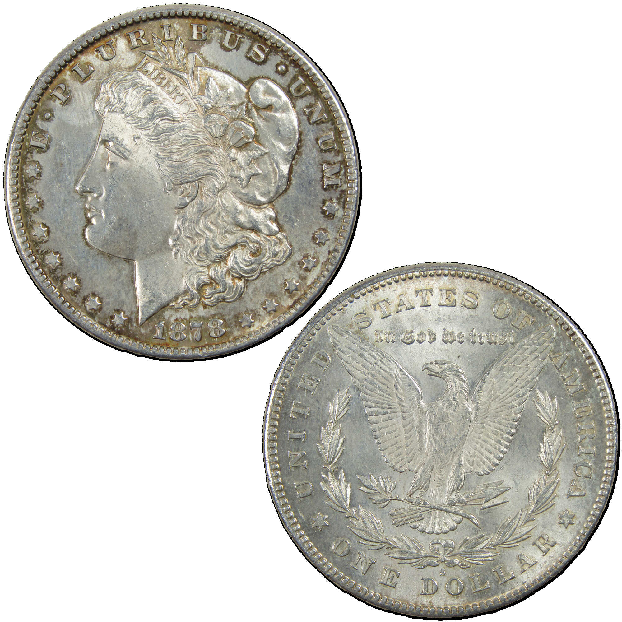 1878 S Morgan Dollar AU About Uncirculated Silver $1 Coin SKU:I12939 - Morgan coin - Morgan silver dollar - Morgan silver dollar for sale - Profile Coins &amp; Collectibles