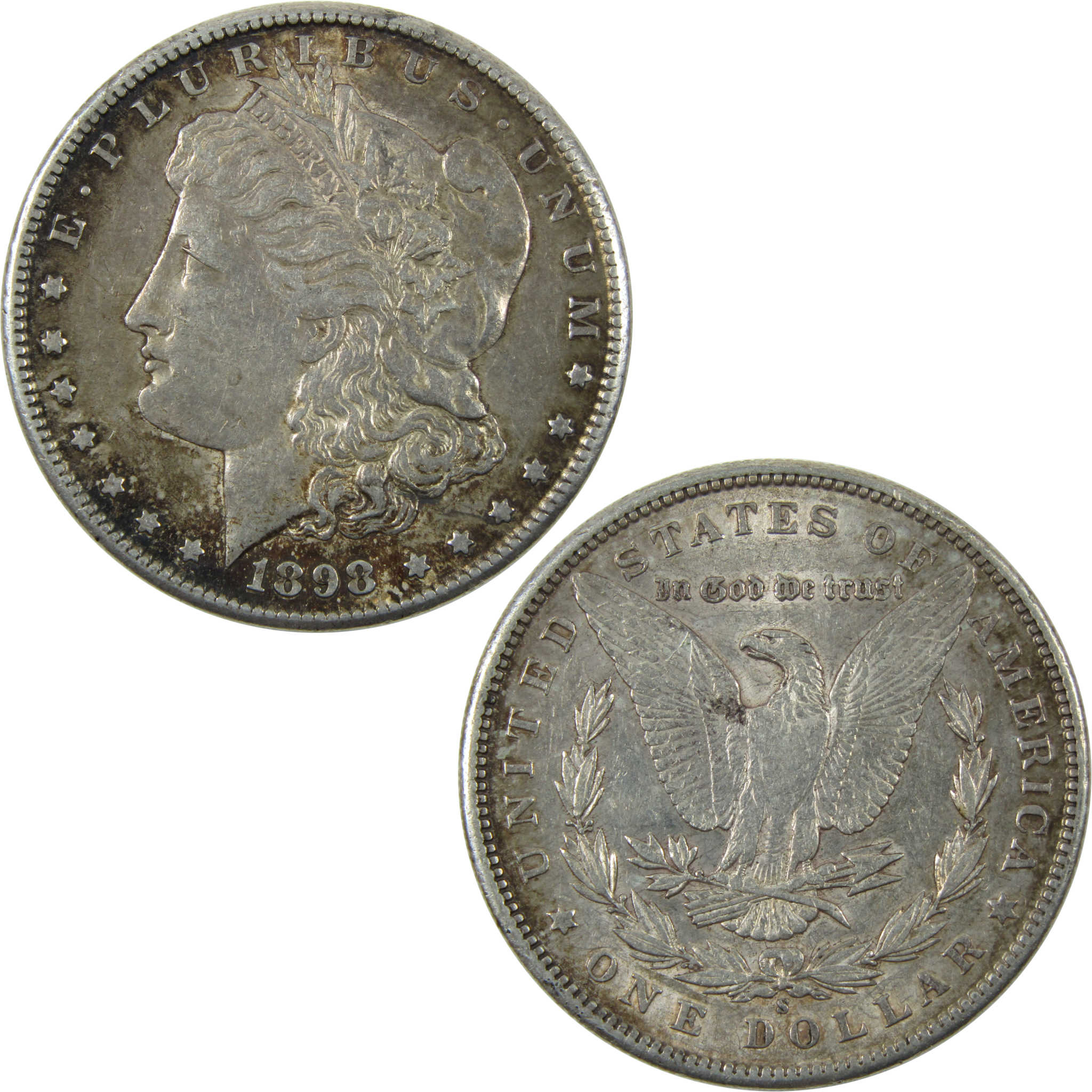 1898 S Morgan Dollar XF EF Extremely Fine Silver $1 Coin SKU:I14108 - Morgan coin - Morgan silver dollar - Morgan silver dollar for sale - Profile Coins &amp; Collectibles