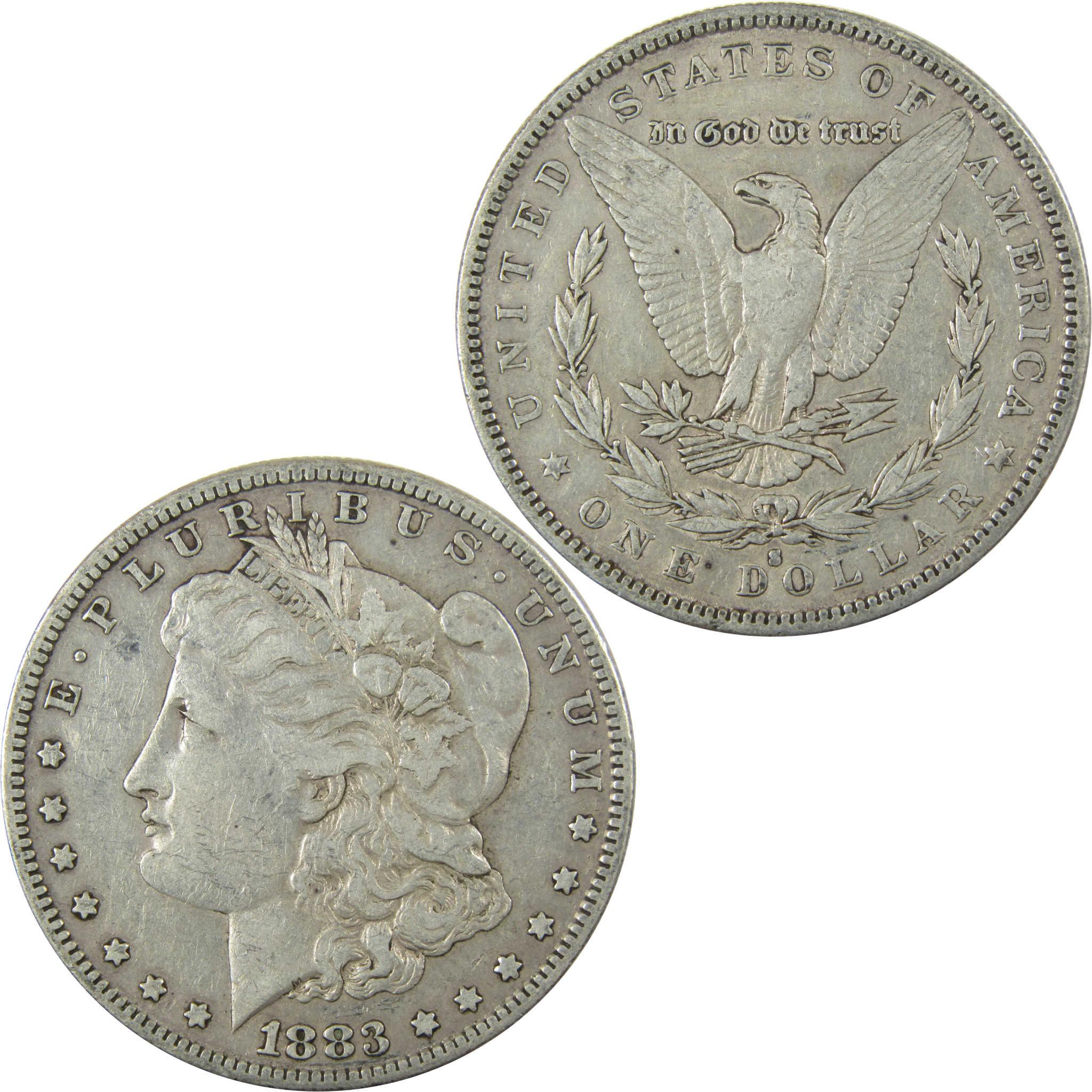 1883 S Morgan Silver Dollar VF Very Fine $1 Coin SKU:I24730 - Morgan coin - Morgan silver dollar - Morgan silver dollar for sale - Profile Coins &amp; Collectibles