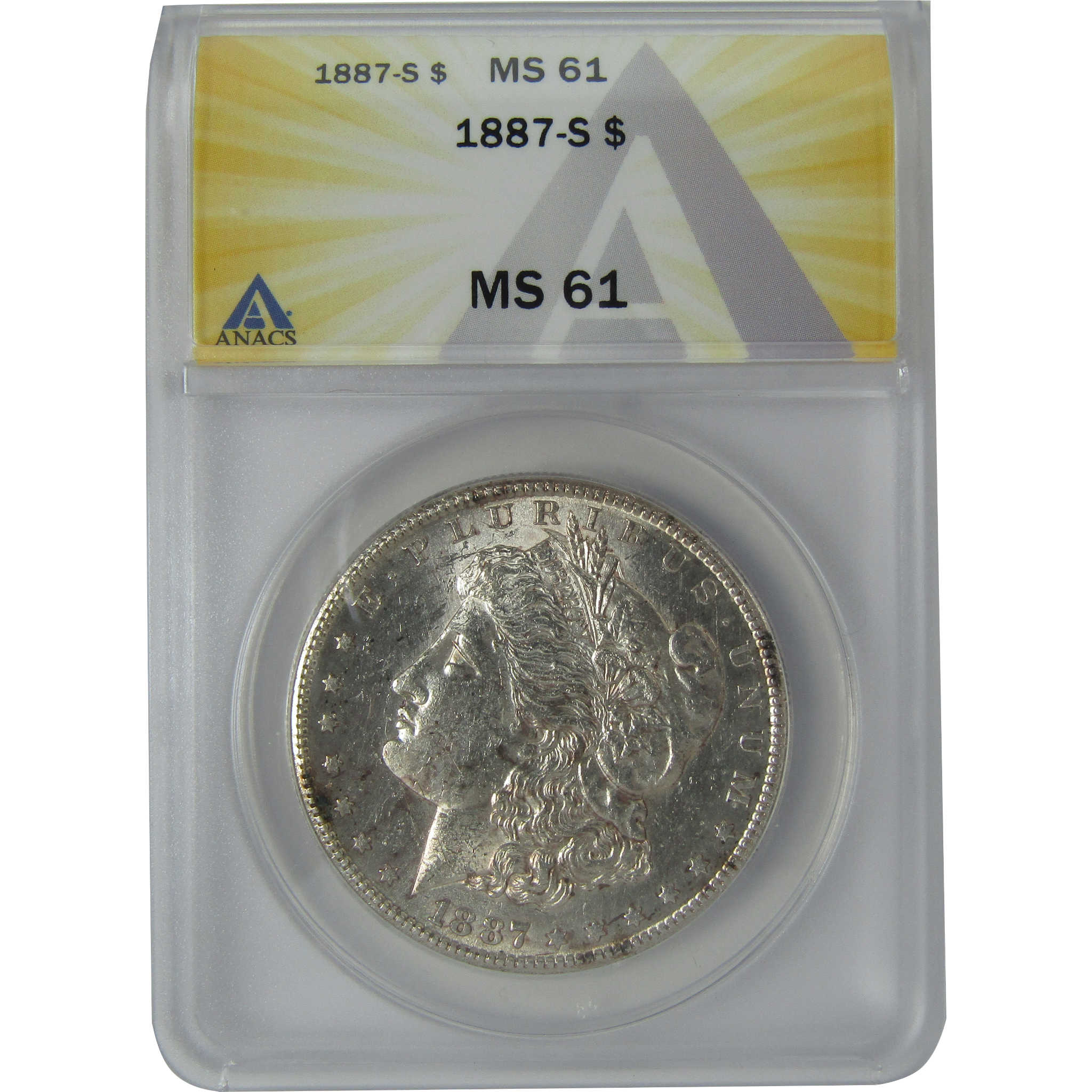 1887 S Morgan Dollar MS 61 ANACS Silver $1 Coin SKU:I16375 - Morgan coin - Morgan silver dollar - Morgan silver dollar for sale - Profile Coins &amp; Collectibles