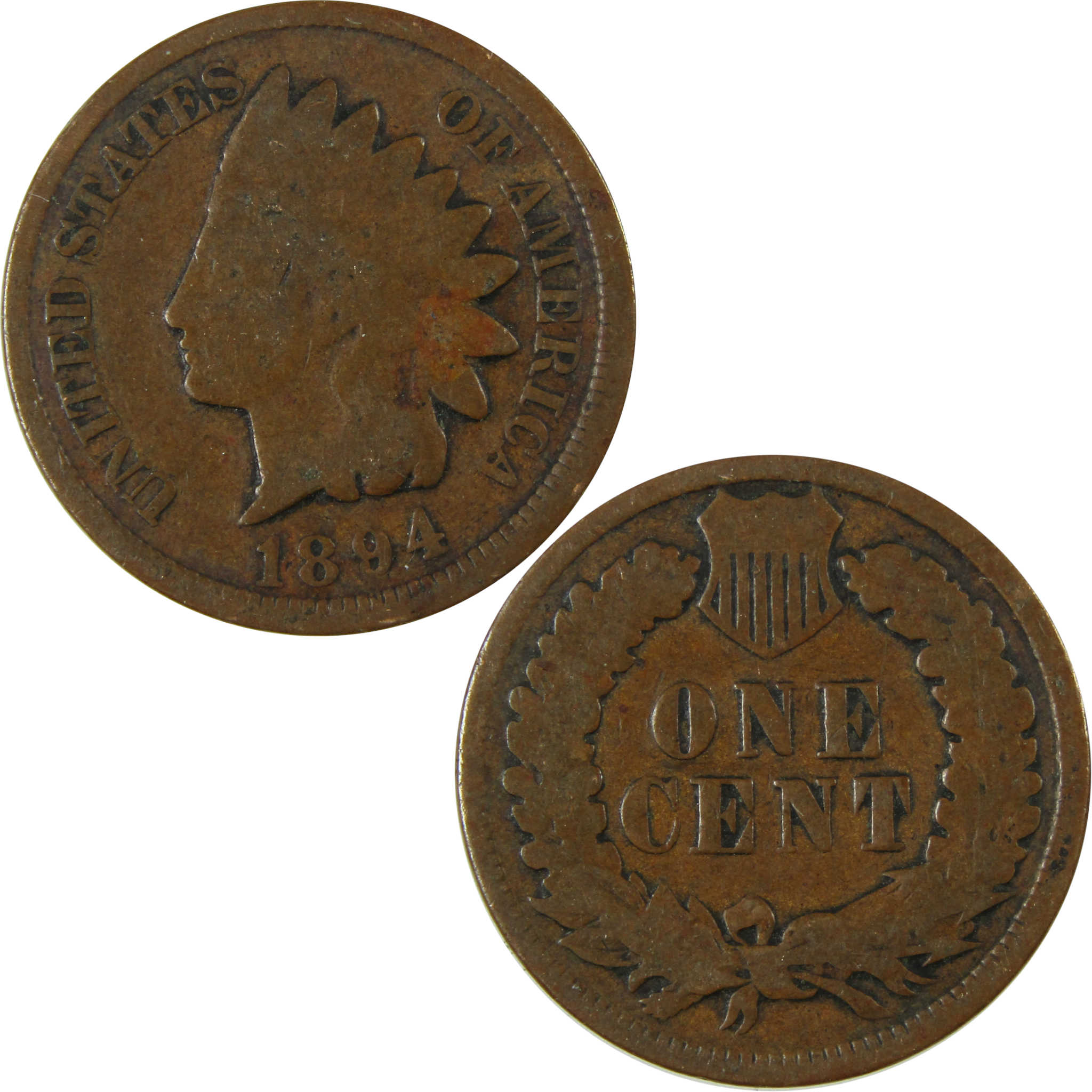 1894 Indian Head Cent G Good Penny 1c Coin Collectible SKU:I26543