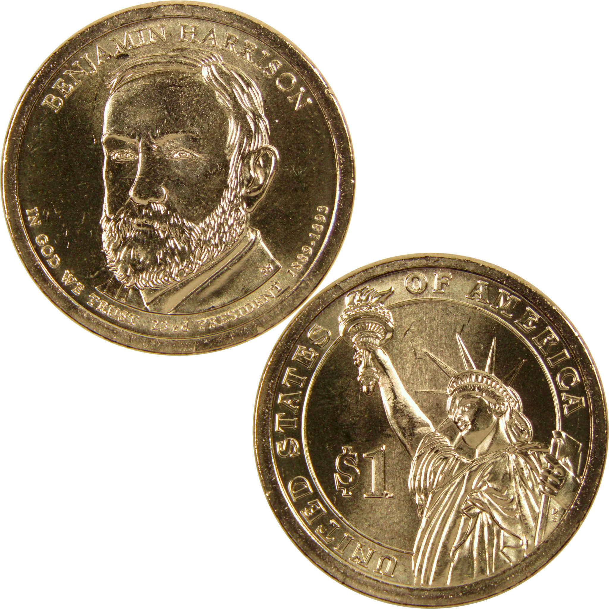 2012 P Benjamin Harrison Presidential Dollar BU Uncirculated $1 Coin