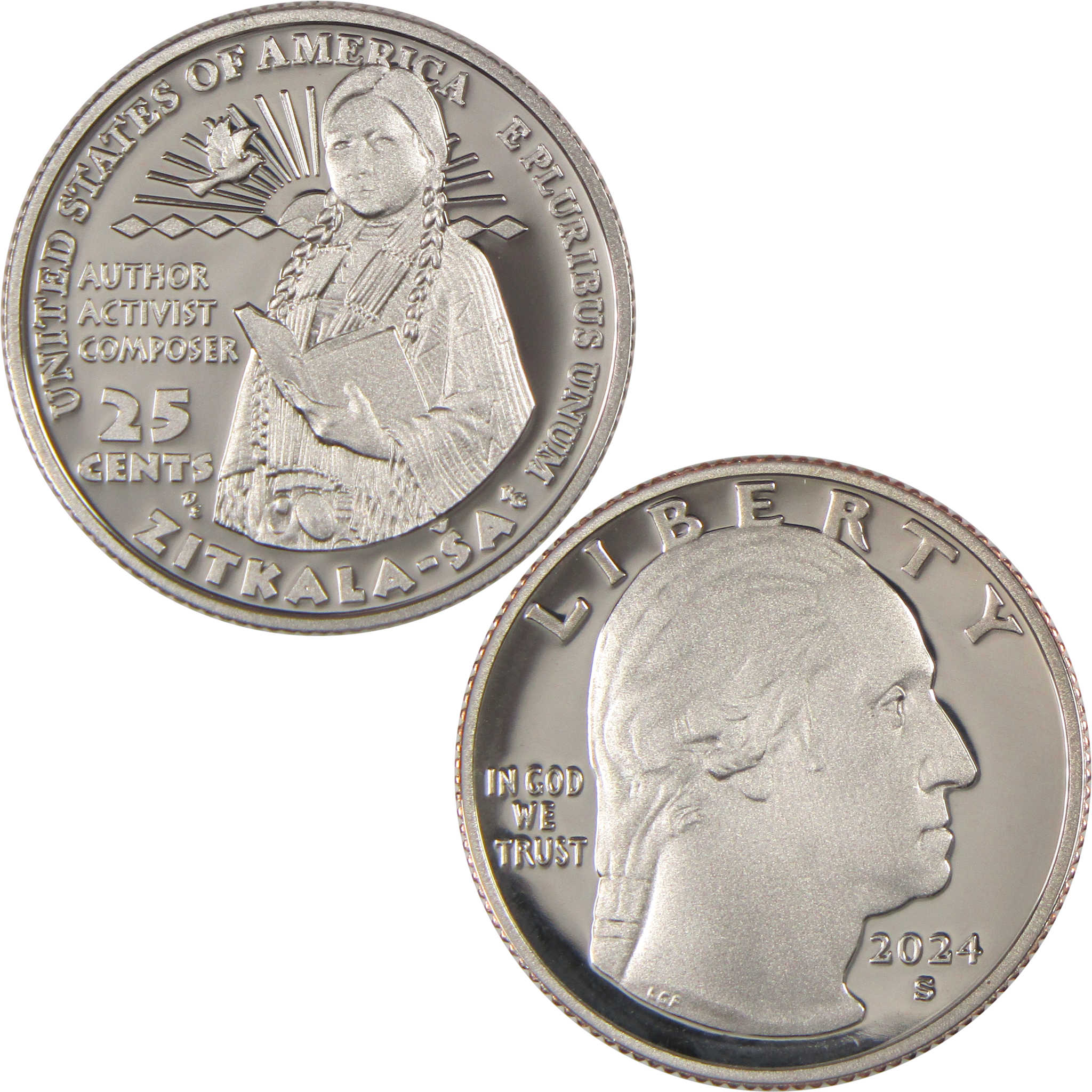 2024 S Zitkala-Sa American Women Quarter Choice Proof Clad 25c Coin
